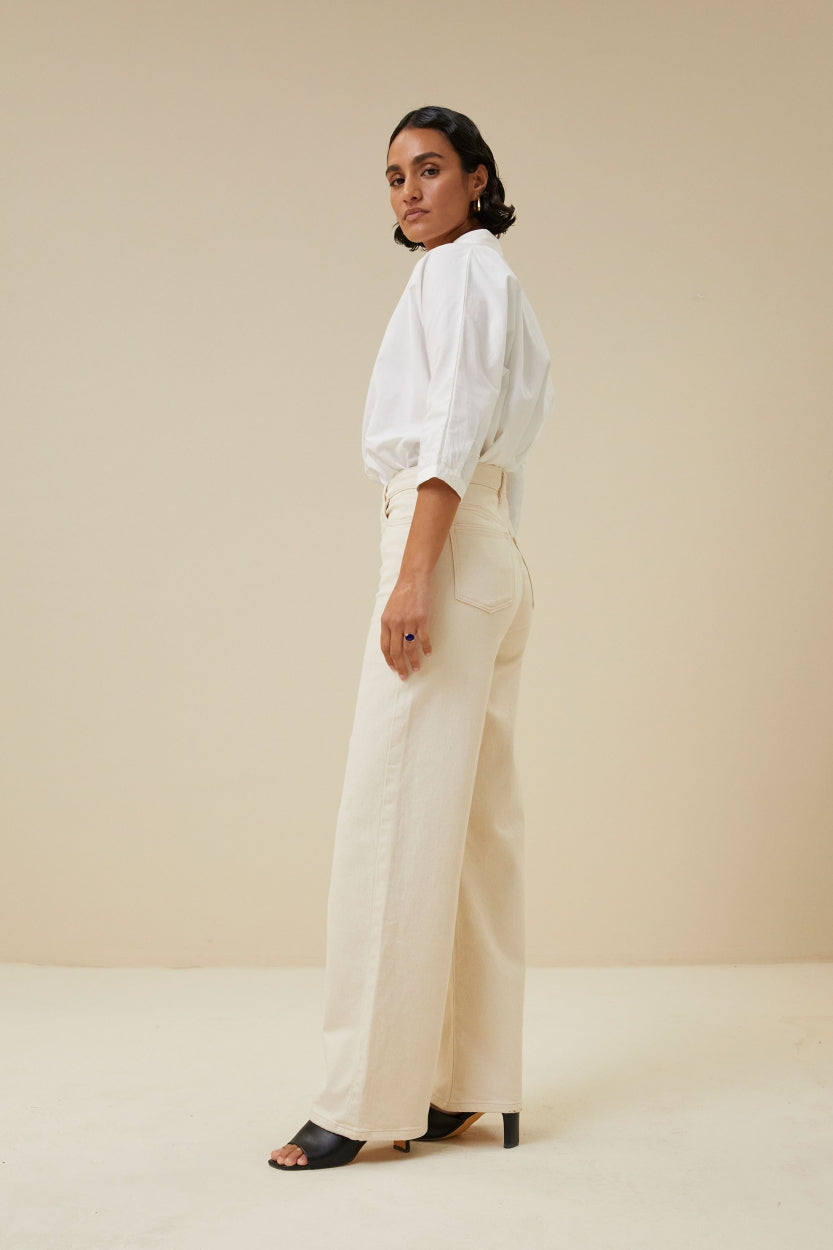 lina pants | raw white