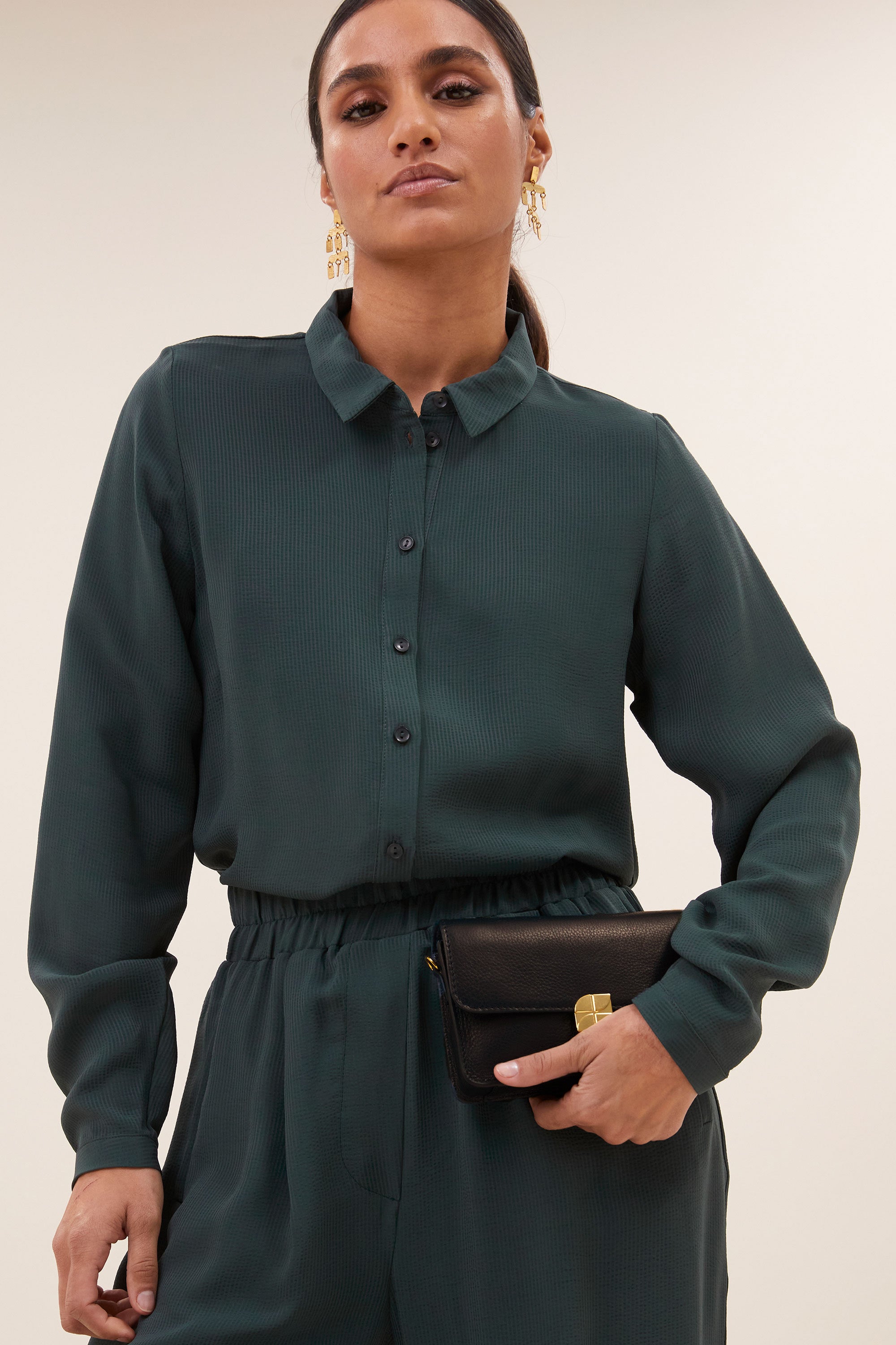 loua leather bag | black