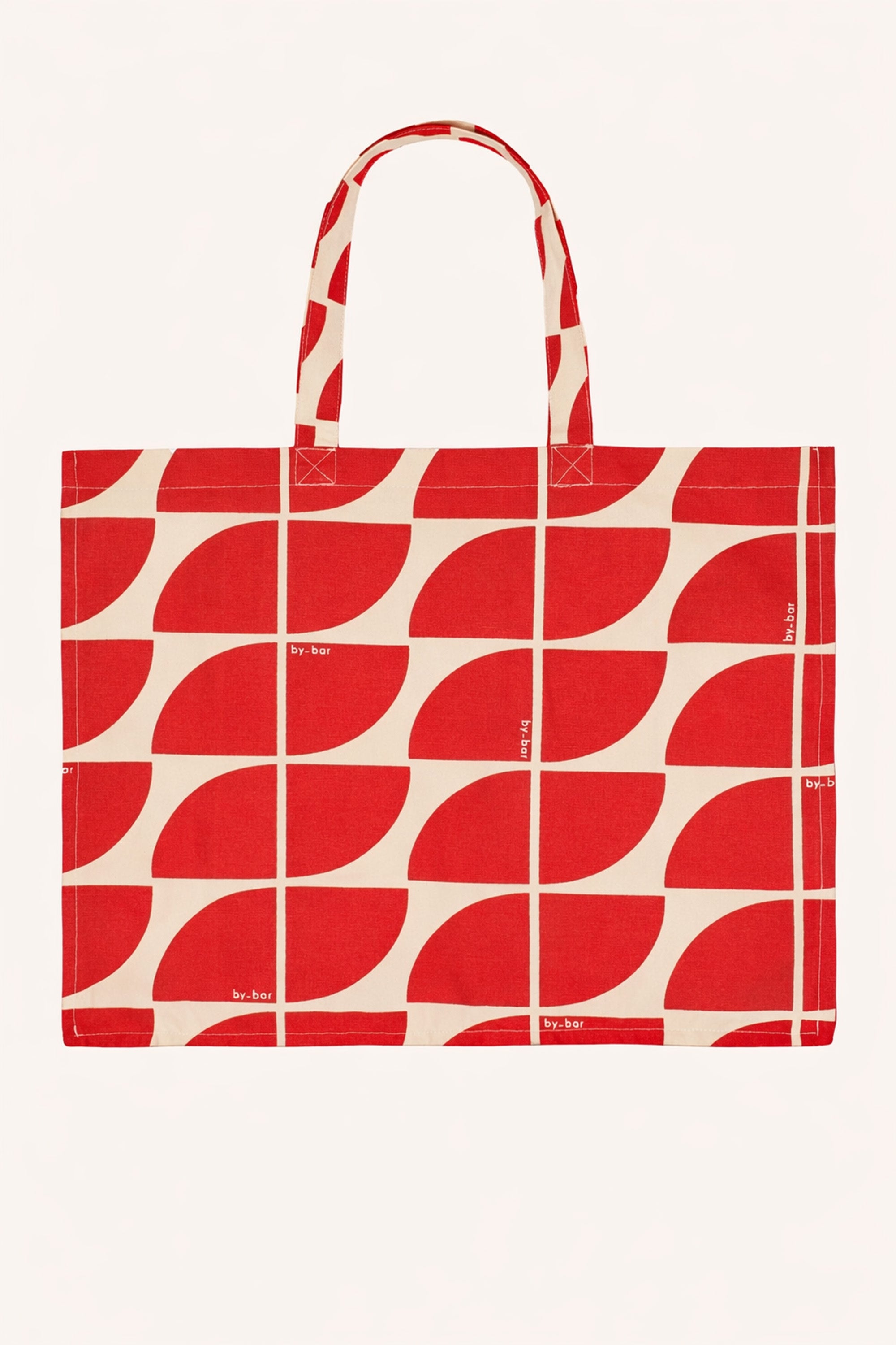 shopper logo bag L | poppy red