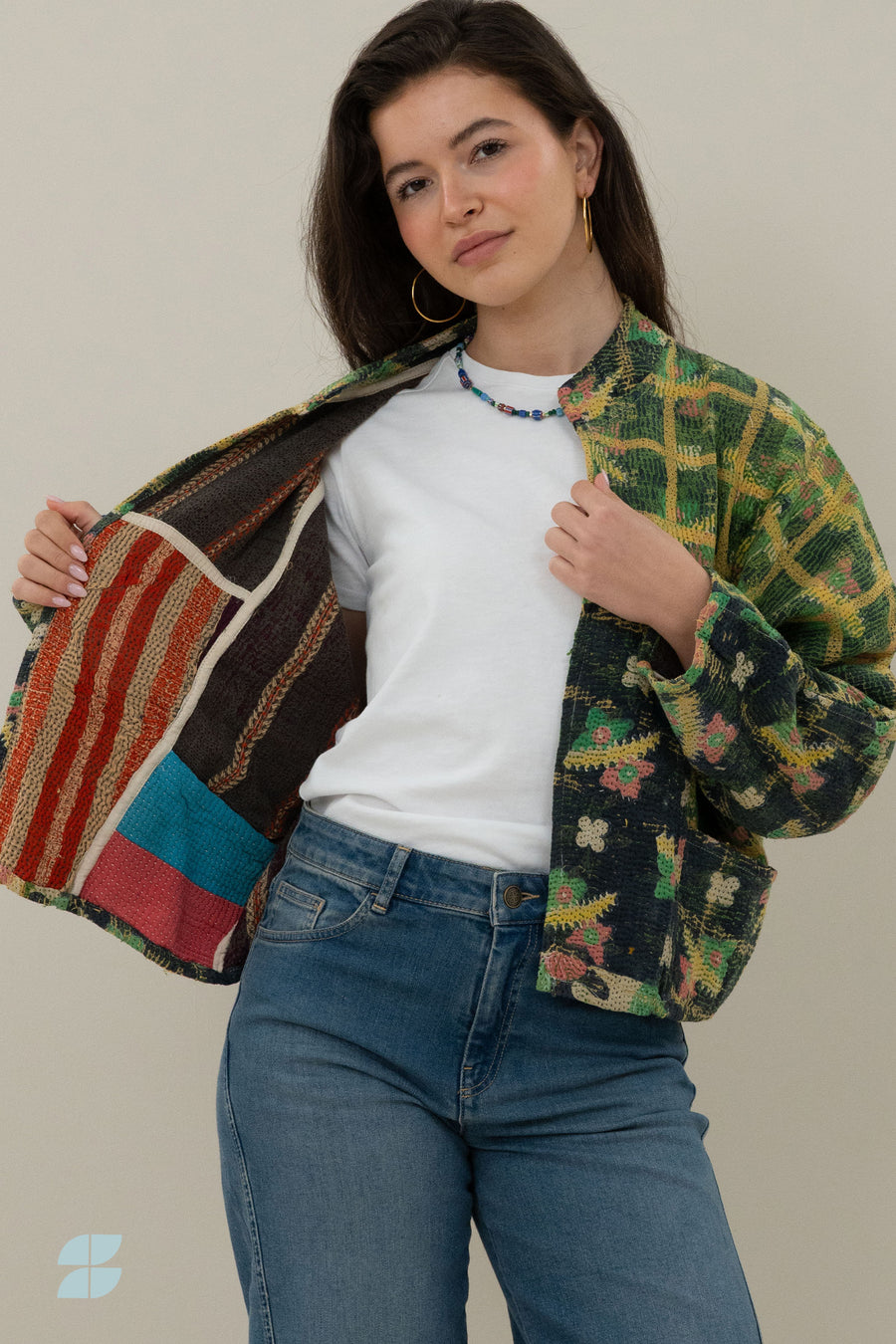 blossom-antic-jacket-jammu-j-2-elk item is uniek-must-have essential-draagbaar aan beide zijden-by-bar-aanvullende-foto