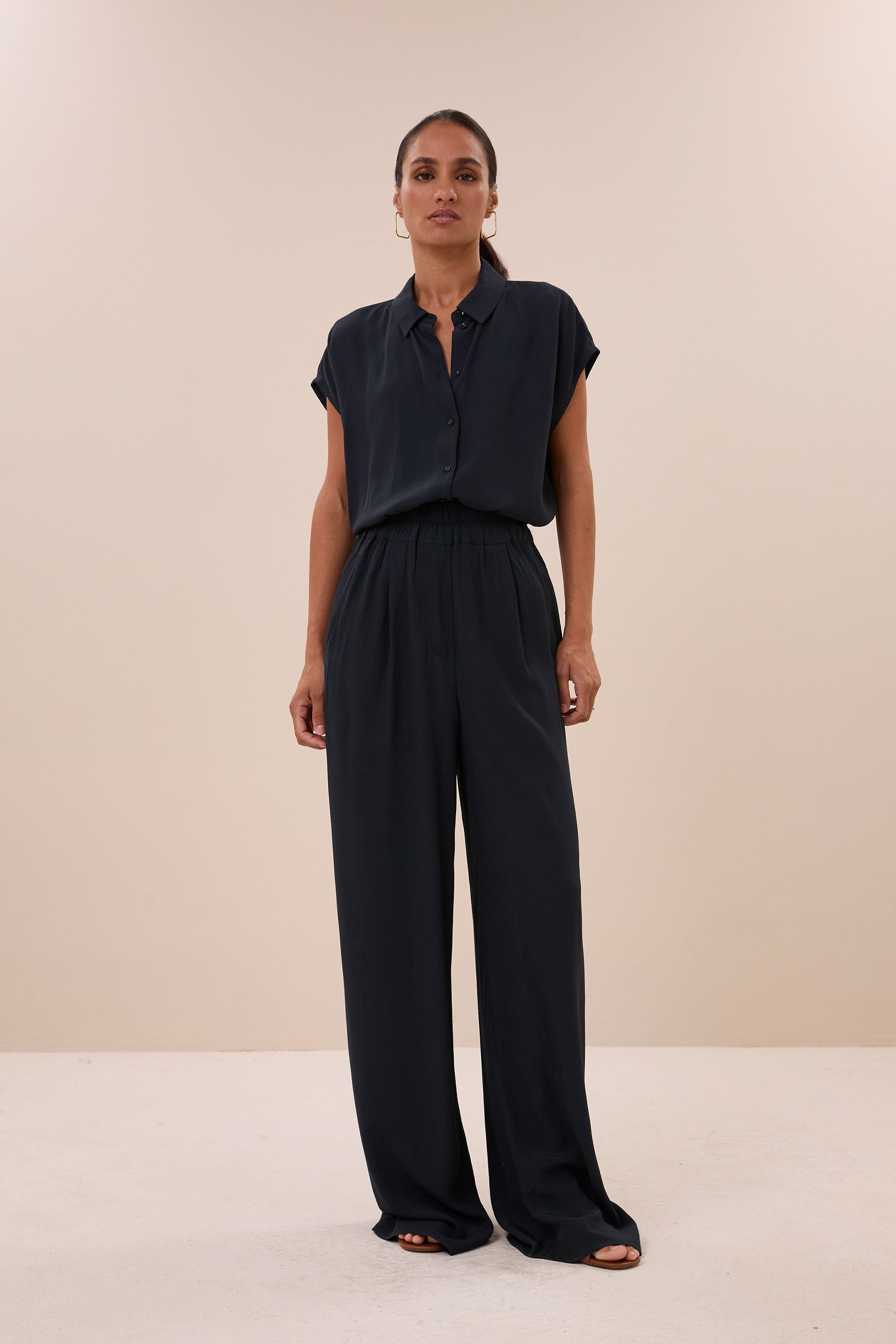 kiek viscose top | graphite