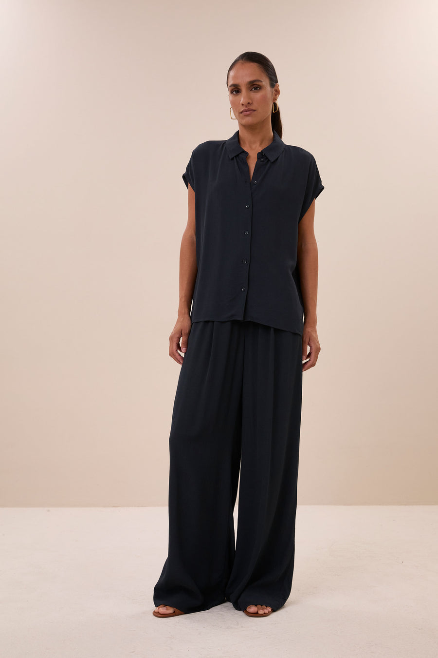 kiek viscose top | graphite
