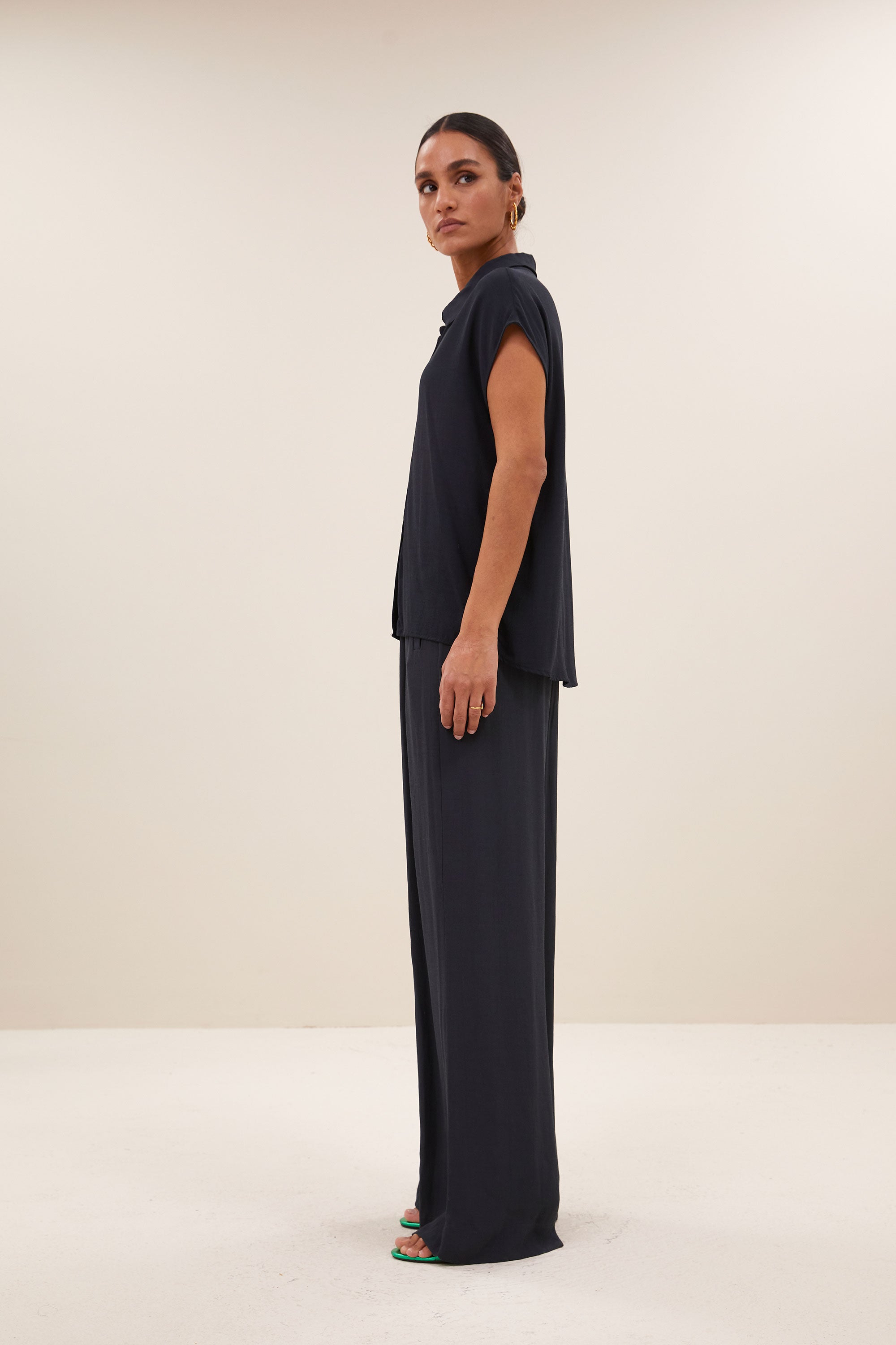 kiek viscose top | graphite