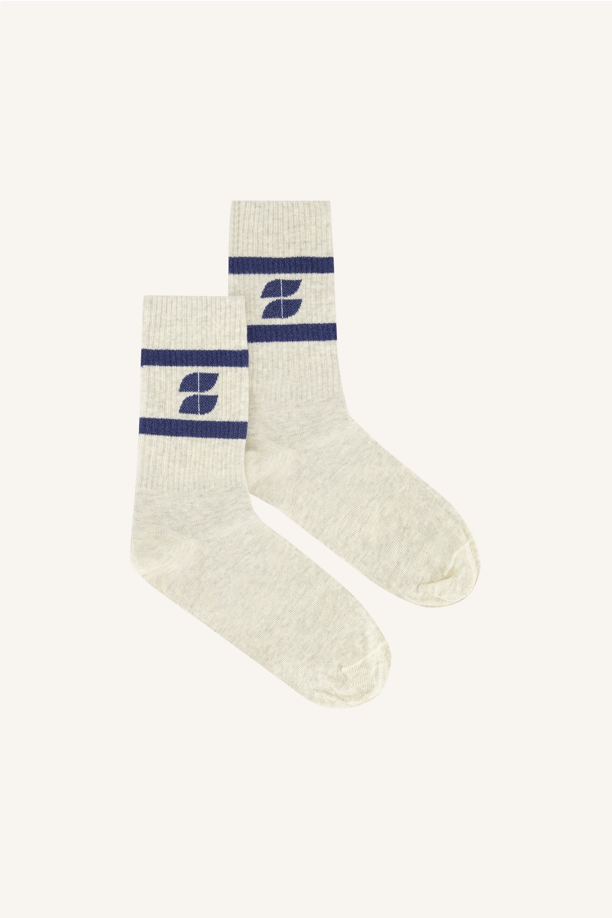 logo sparkle grey socks | navy