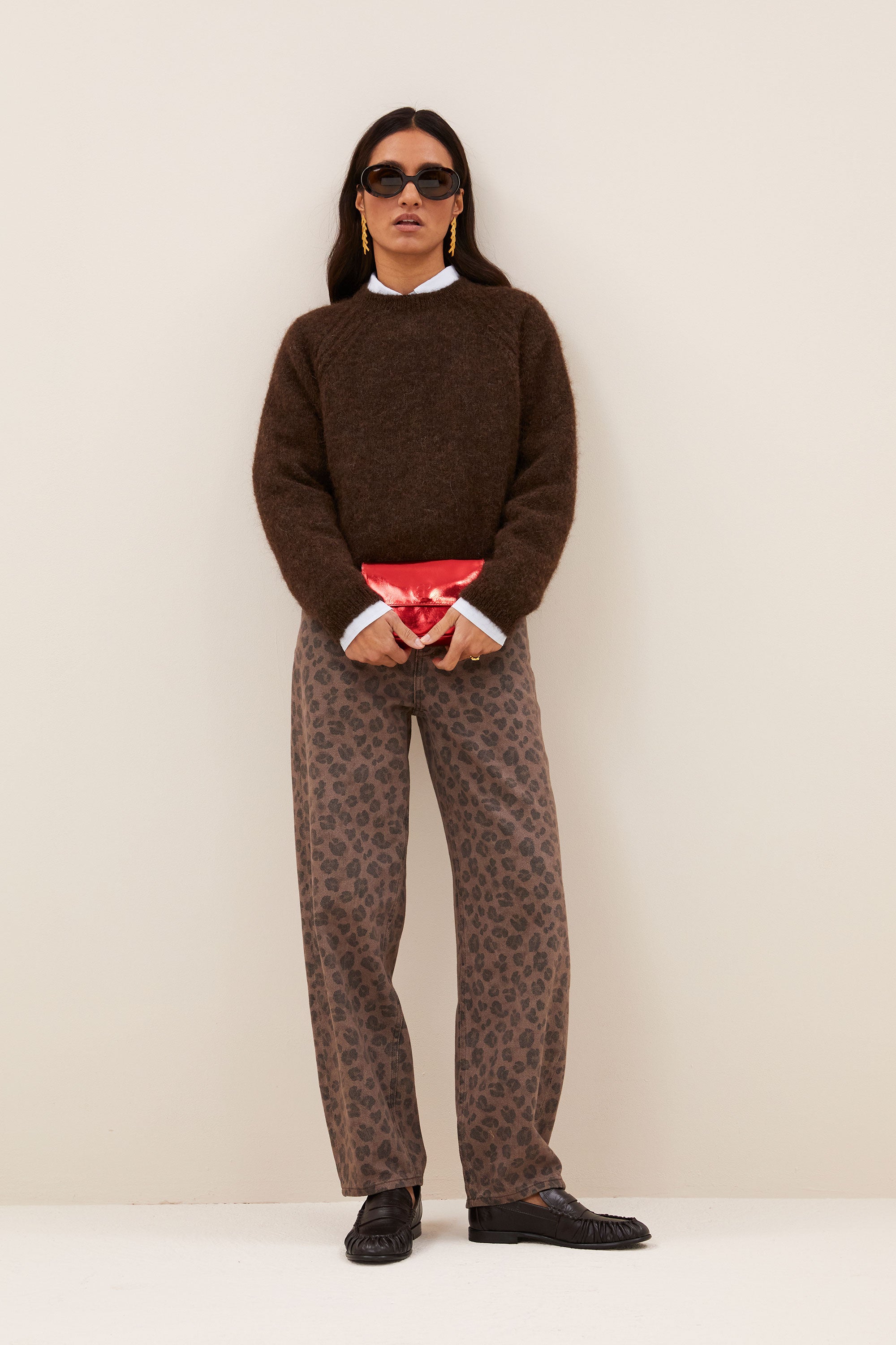 lew-cheetah-chocolate-pants-chocolate-brown-all-time classic-biologisch katoen-ritssluiting-by-bar-extra