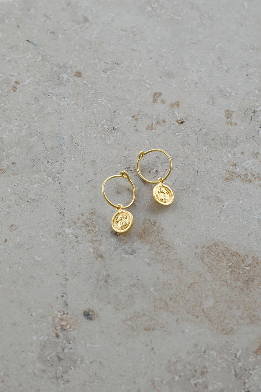 PD maria round earring | gold