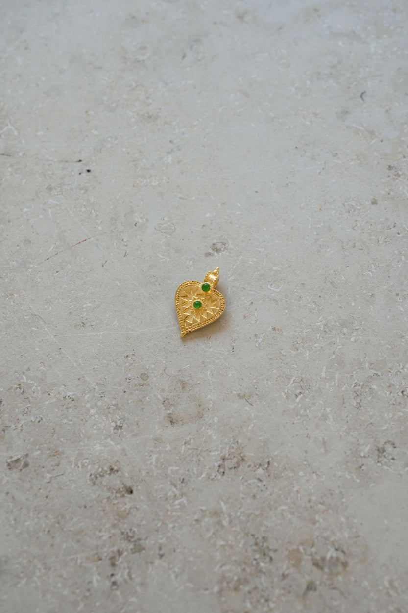 PD heart charm | green lifestyle image