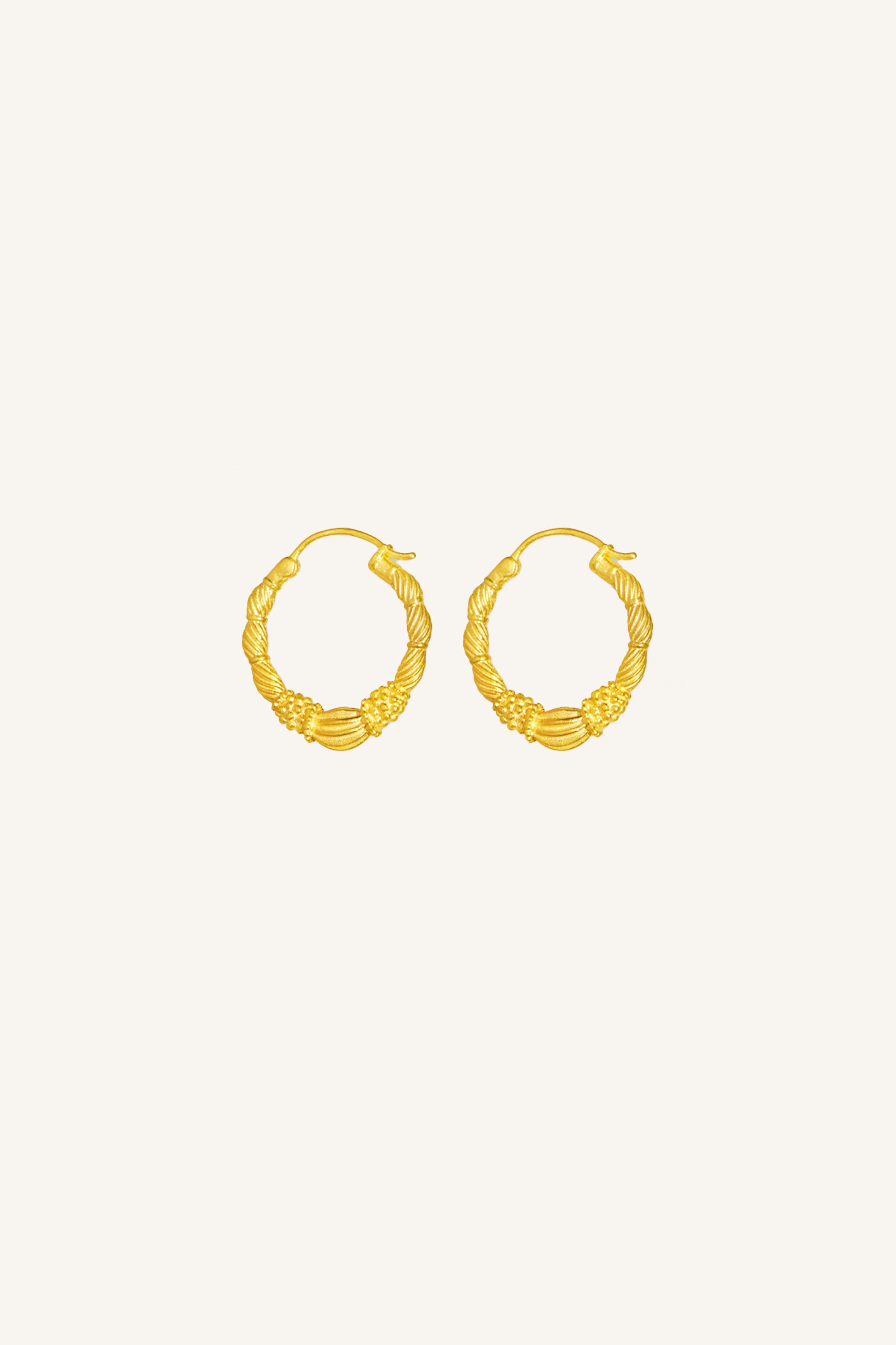 PD art hoop earring medium | gold