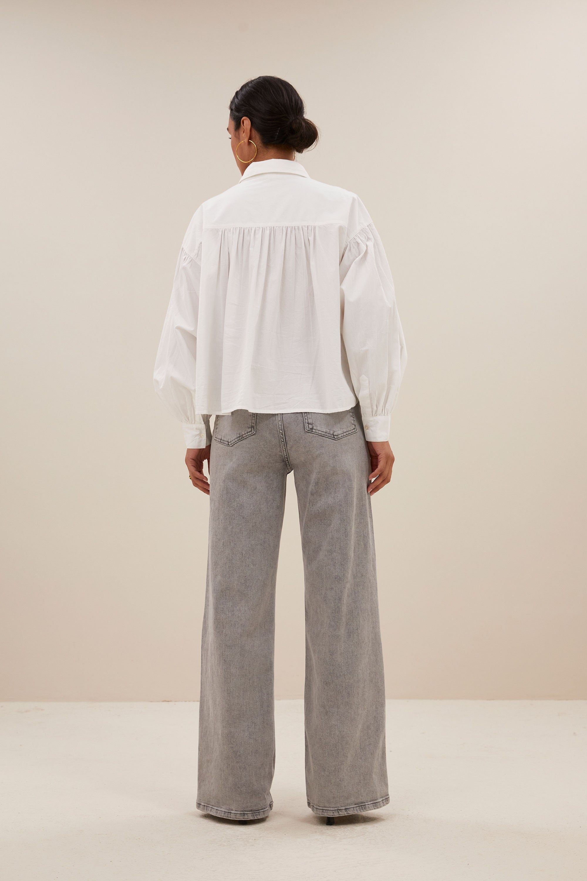 sarah short blouse | white
