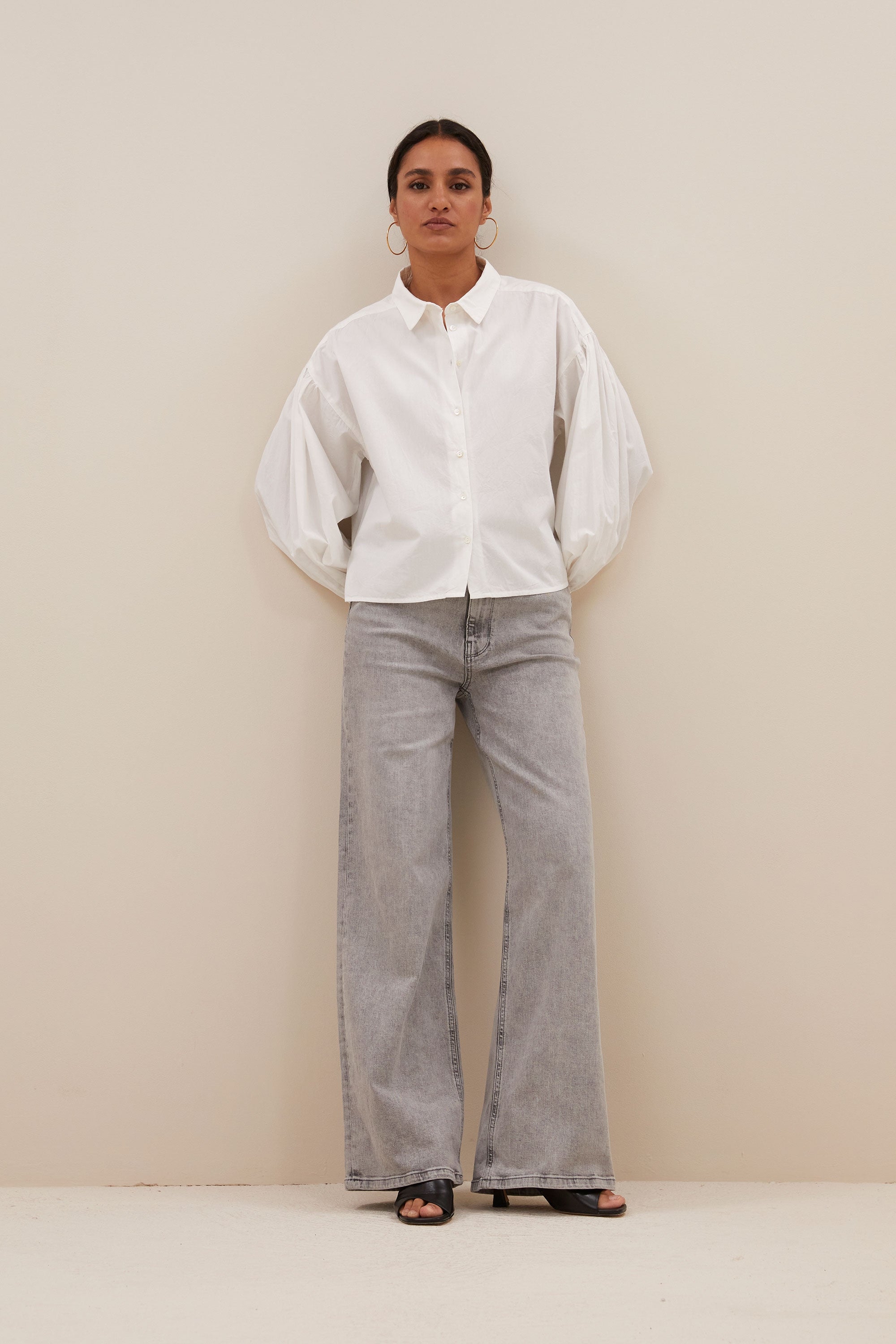 sarah short blouse | white