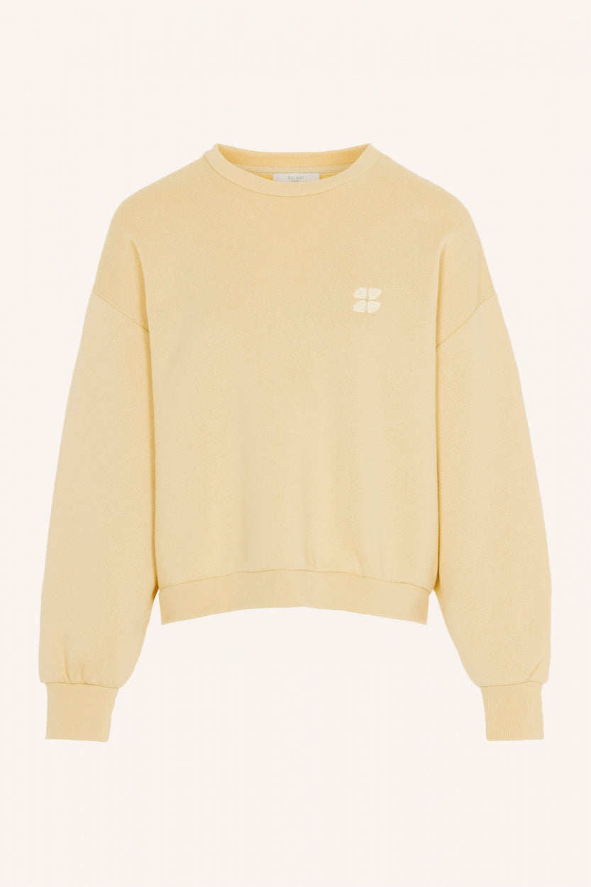 bibi short logo sweater | vanille