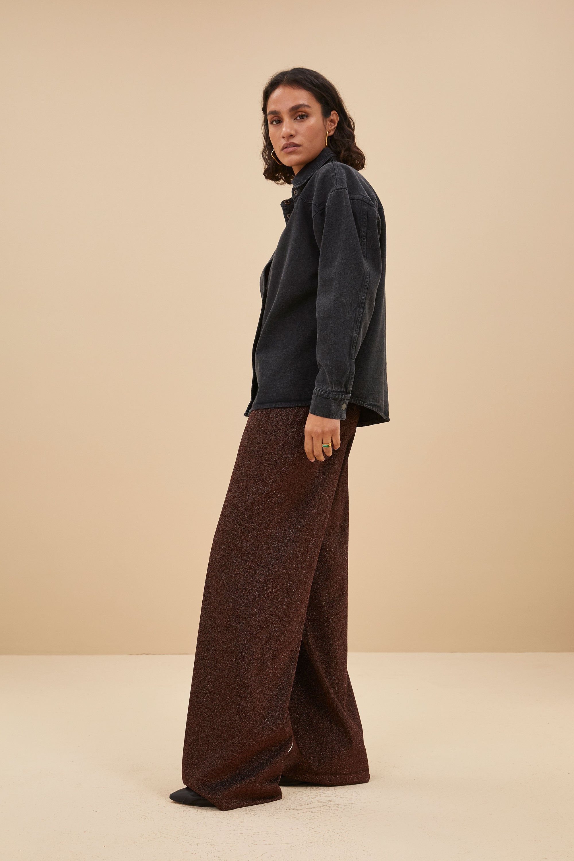 mae twill blouse | jet black