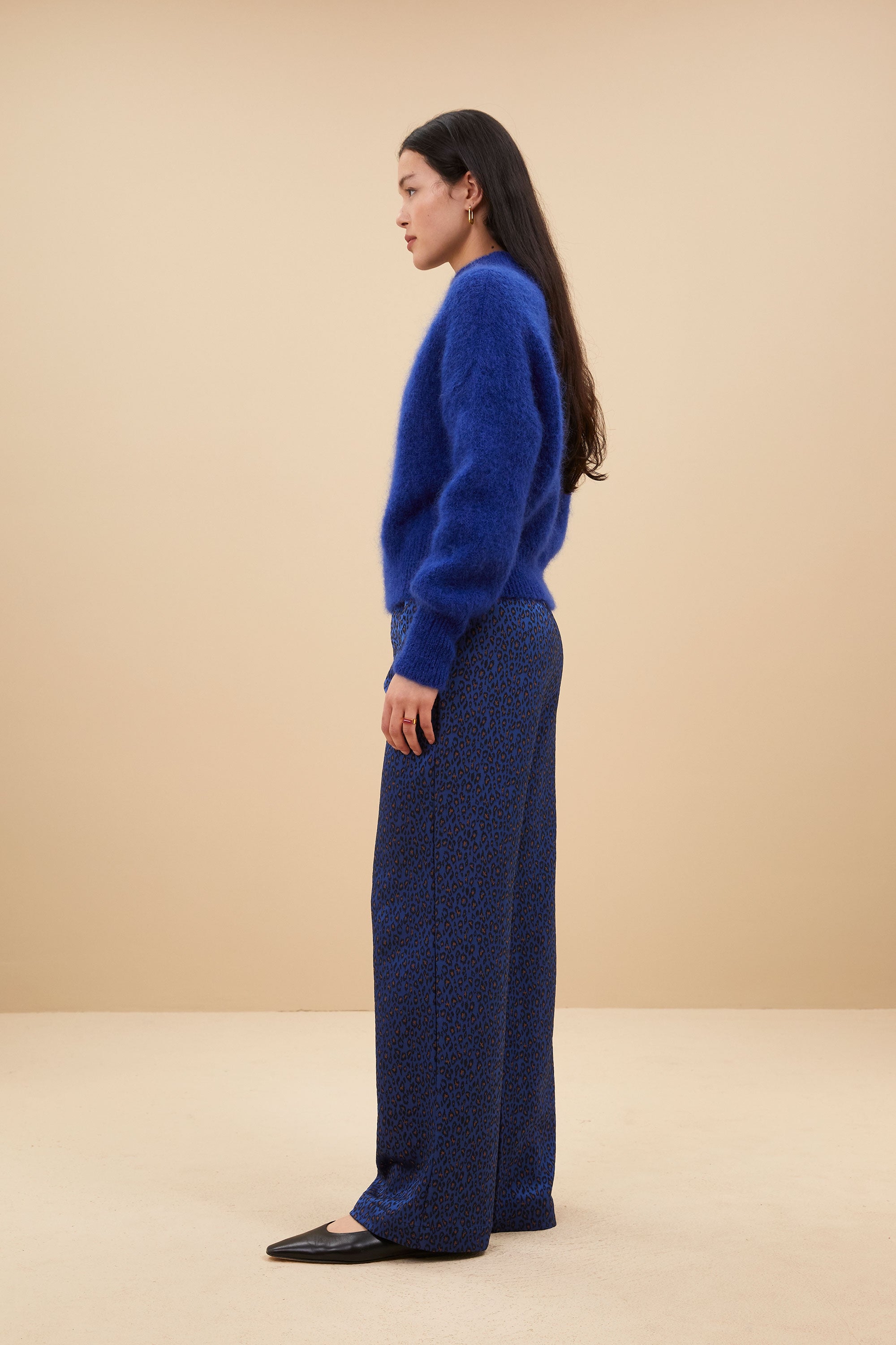 robyn blue cheetah pants | blue cheetah print