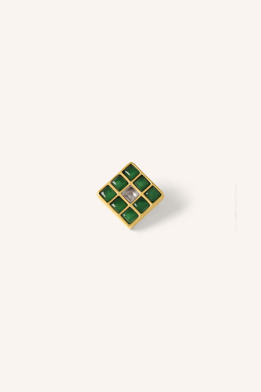 pd-gyan-broche-green-gold plated-all-time classic-by-bar-vooraanzicht