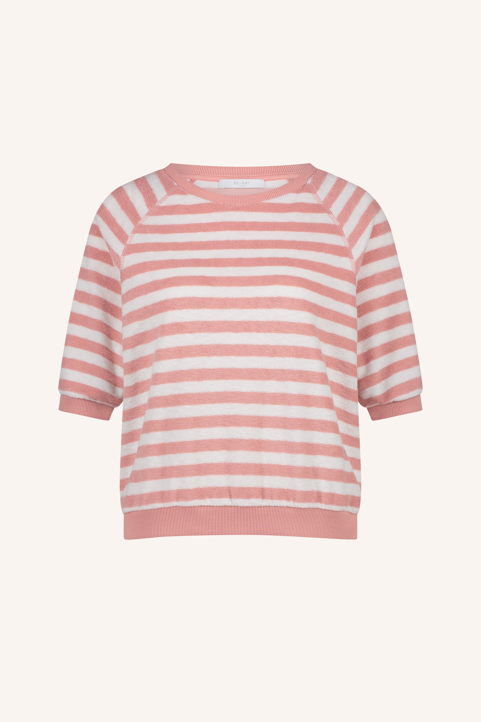 neva slub stripe top | rose slub stripe