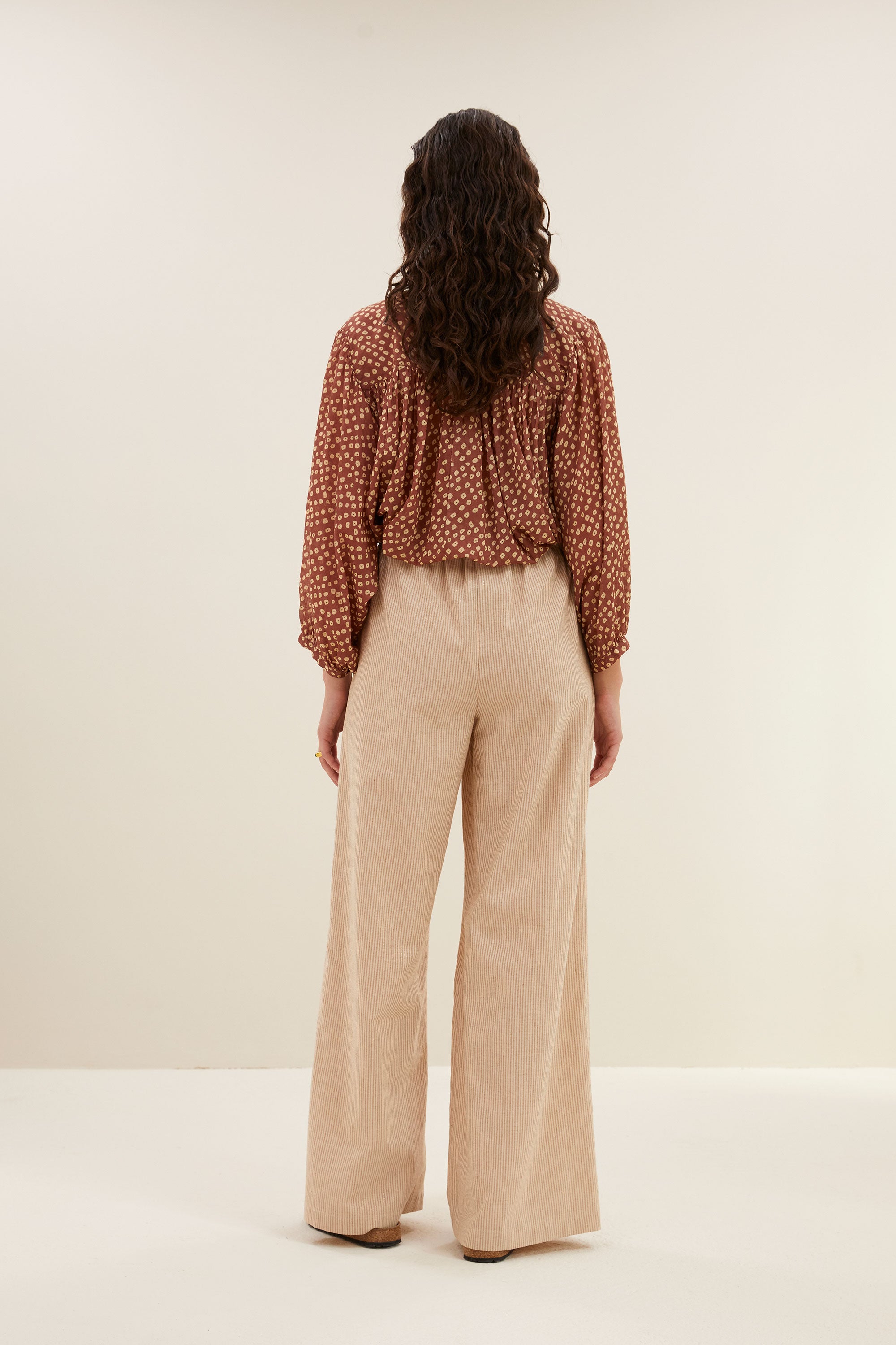 randy lurex stripe pants | copper lurex stripe