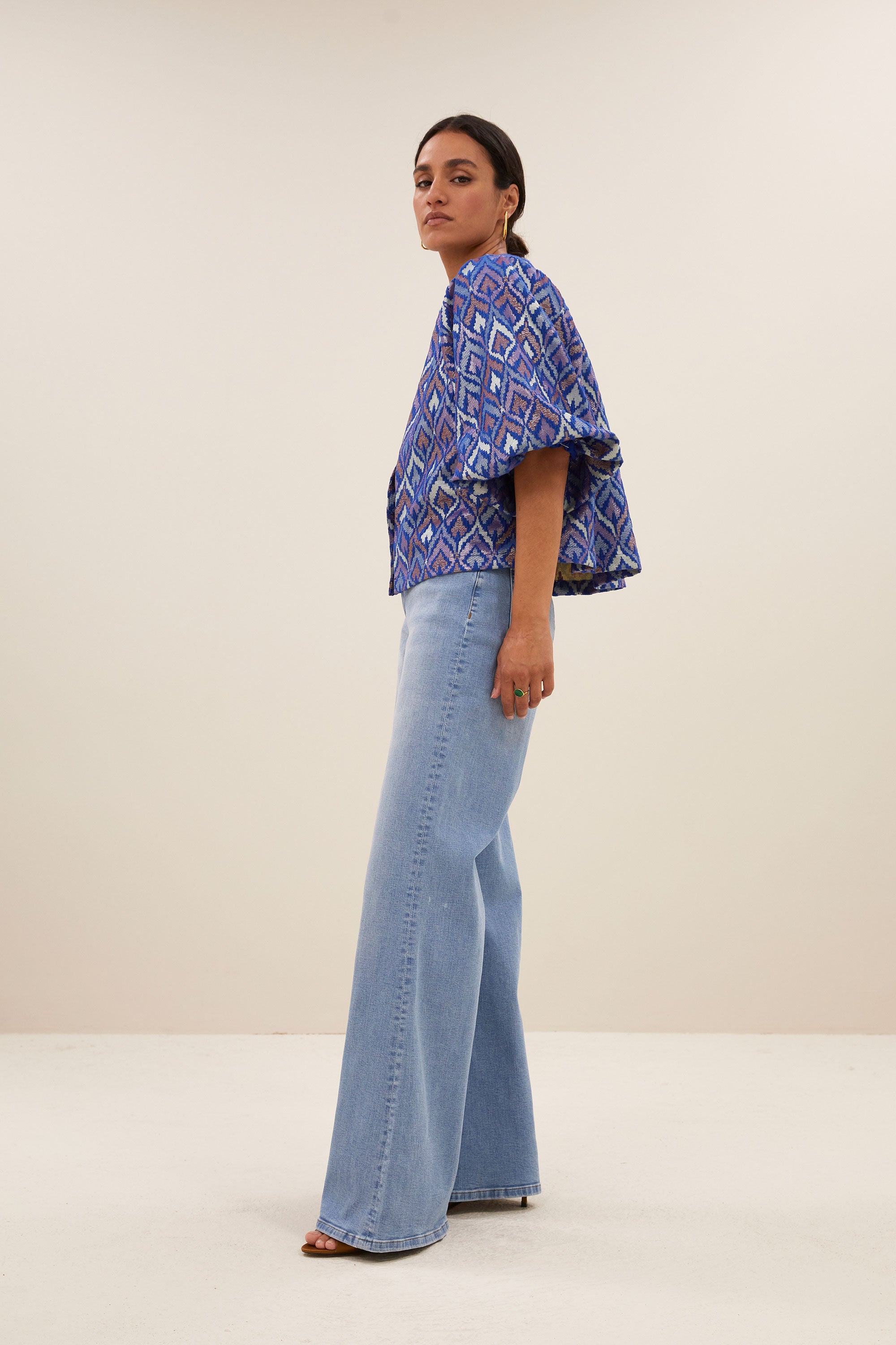 broeken - femme pants- light denim