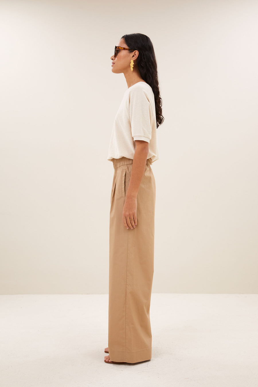 benji poplin pants | camel