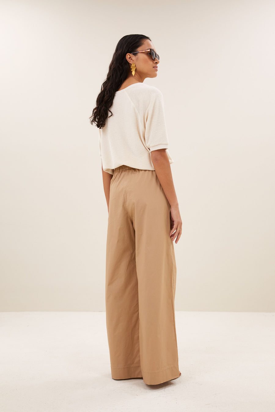 benji poplin pants | camel