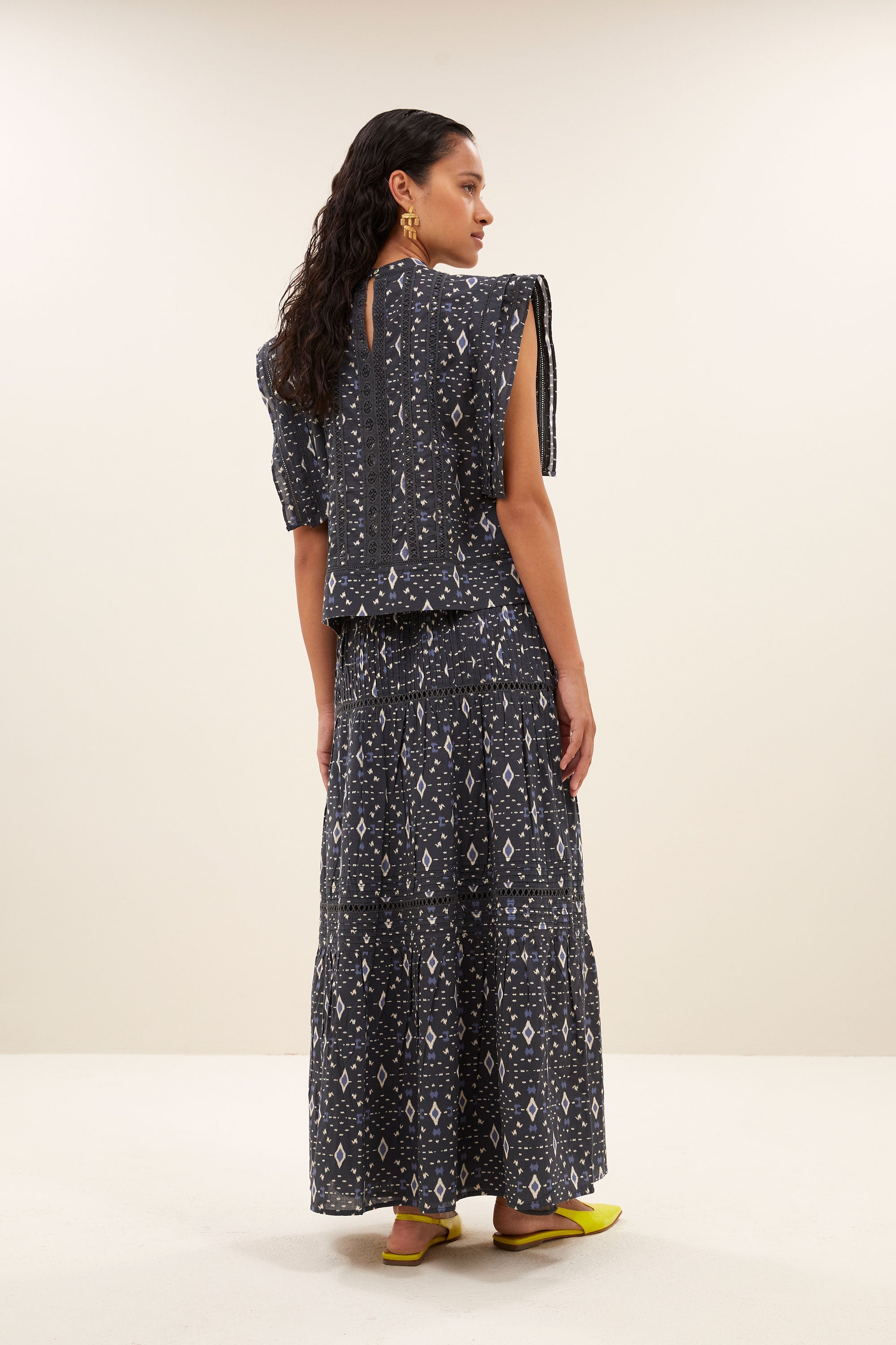 xena midnight ikat skirt | midnight ikat