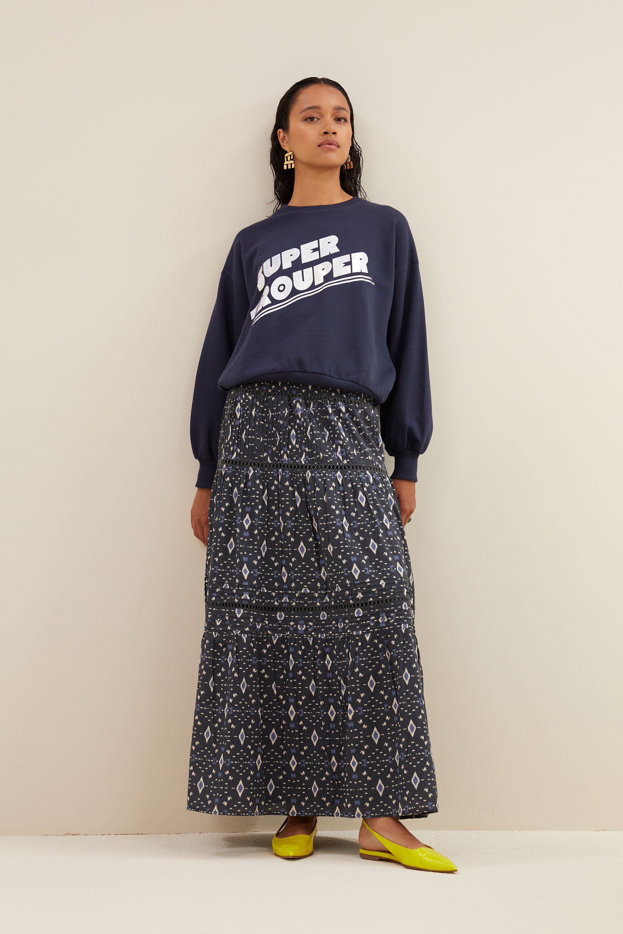 xena midnight ikat skirt | midnight ikat