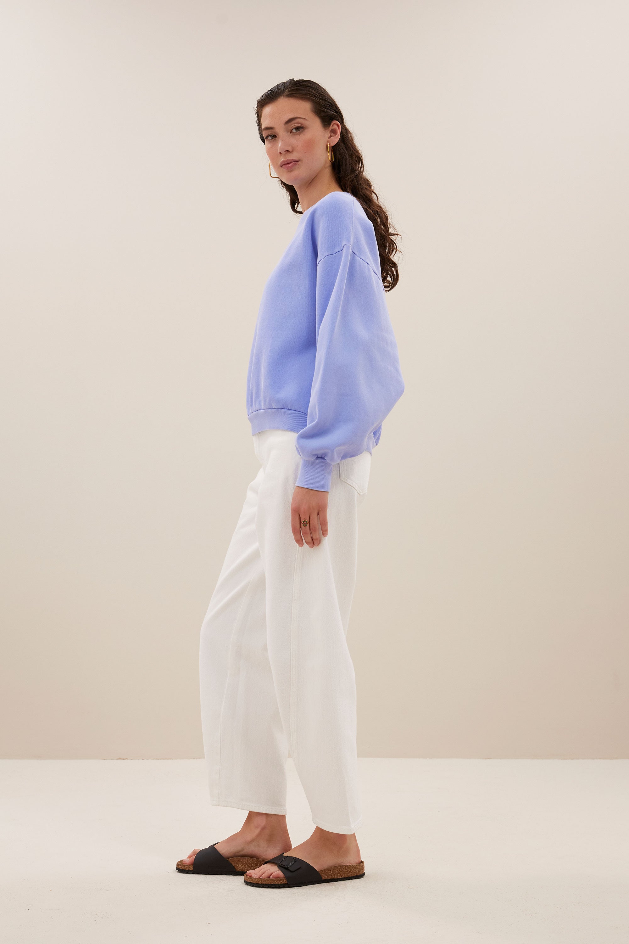 bibi natural sweater | violet blue