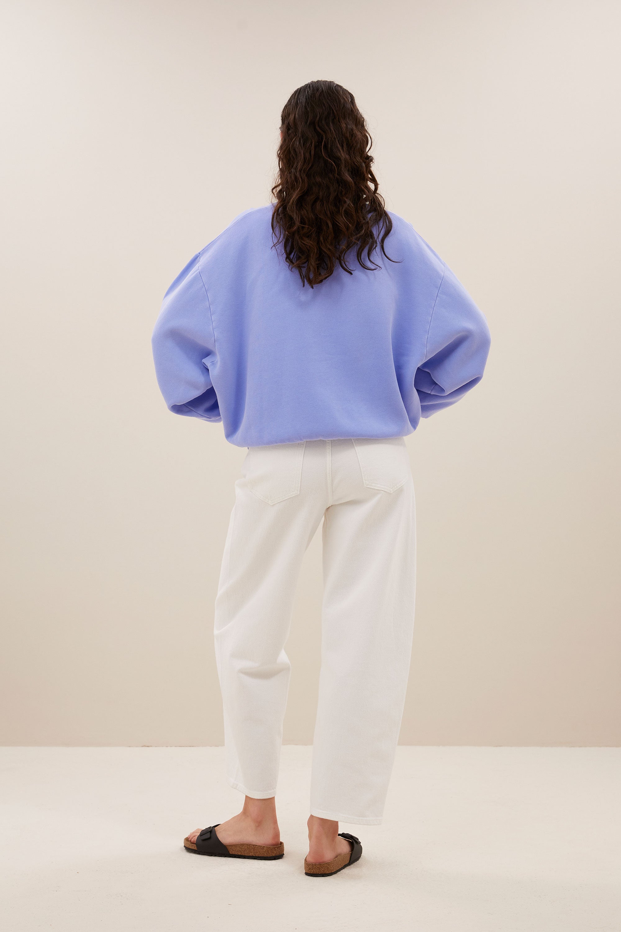 bibi natural sweater | violet blue
