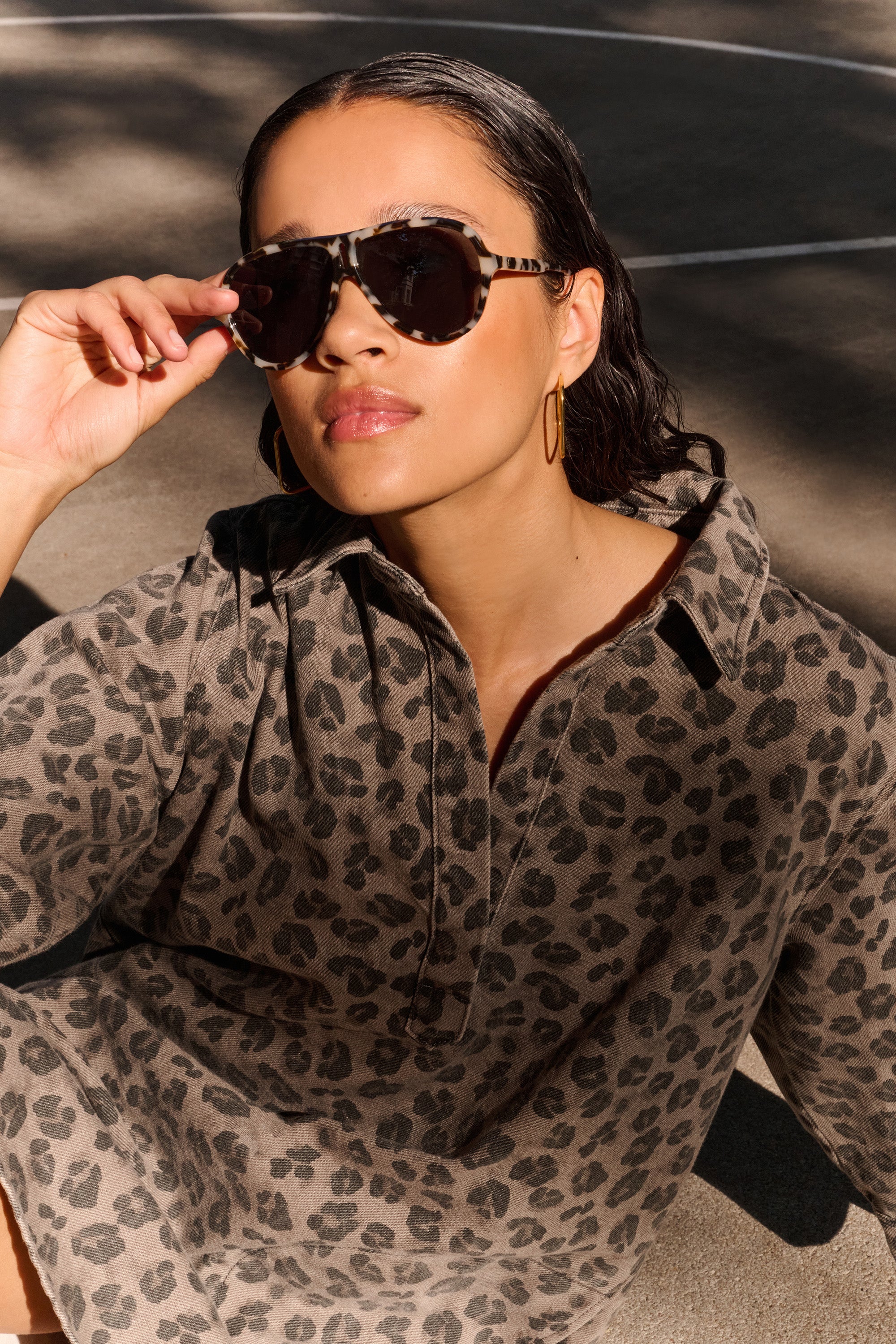 steph sunglasses | milky tortoise