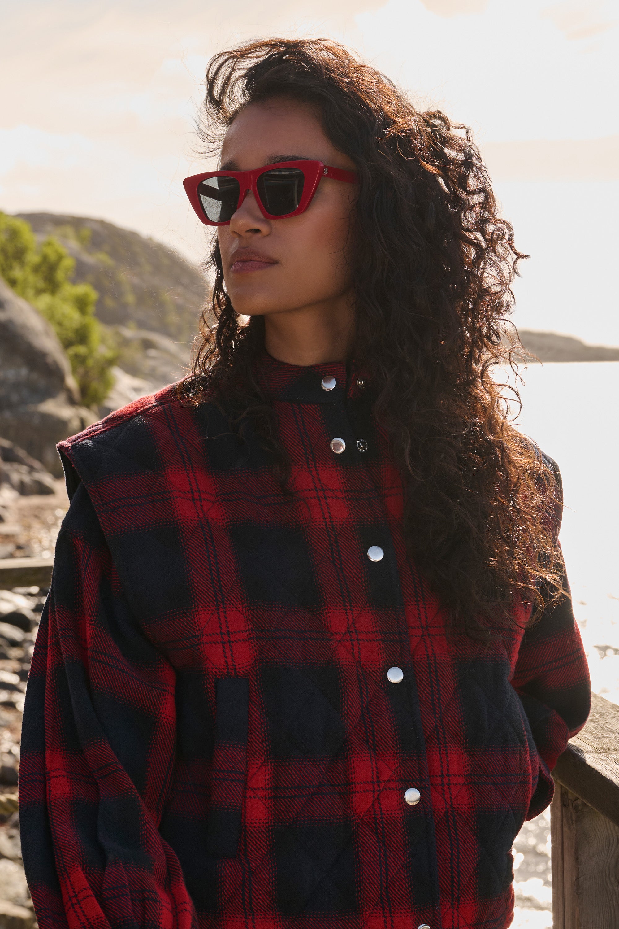 marley sunglasses | scarlet red