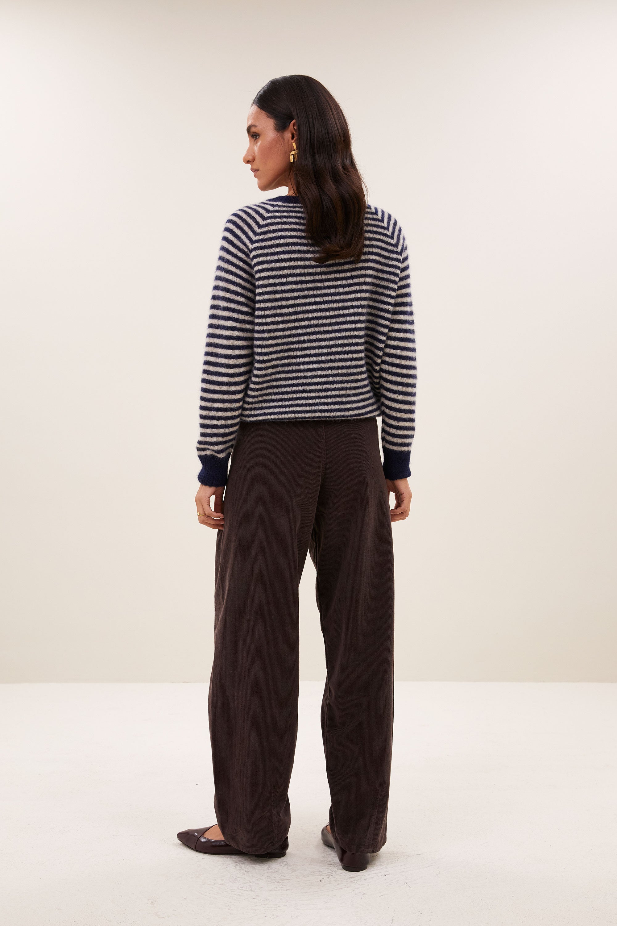 sally stripe pullover | midnight marine stripe