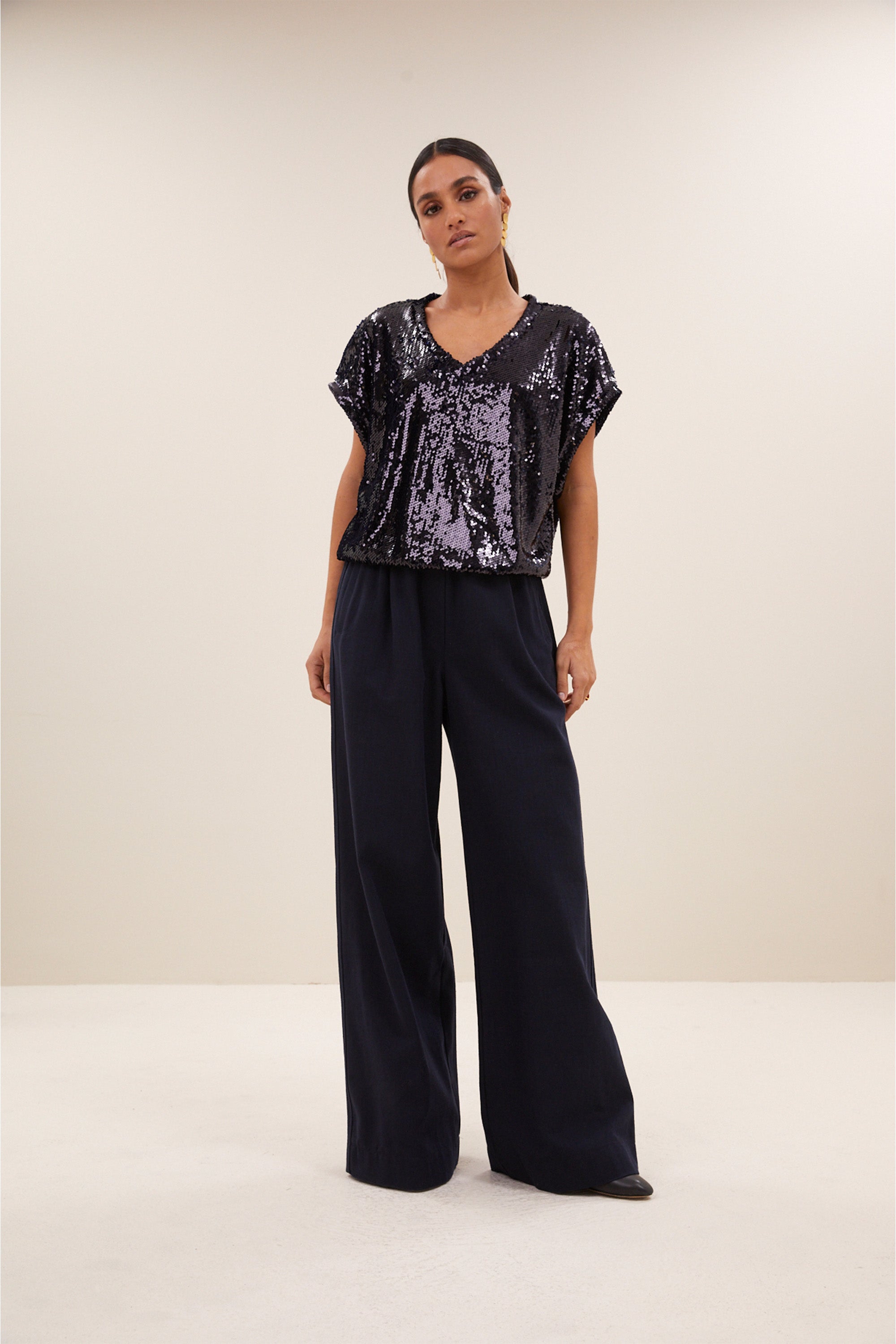 tyler sparkle top | midnight