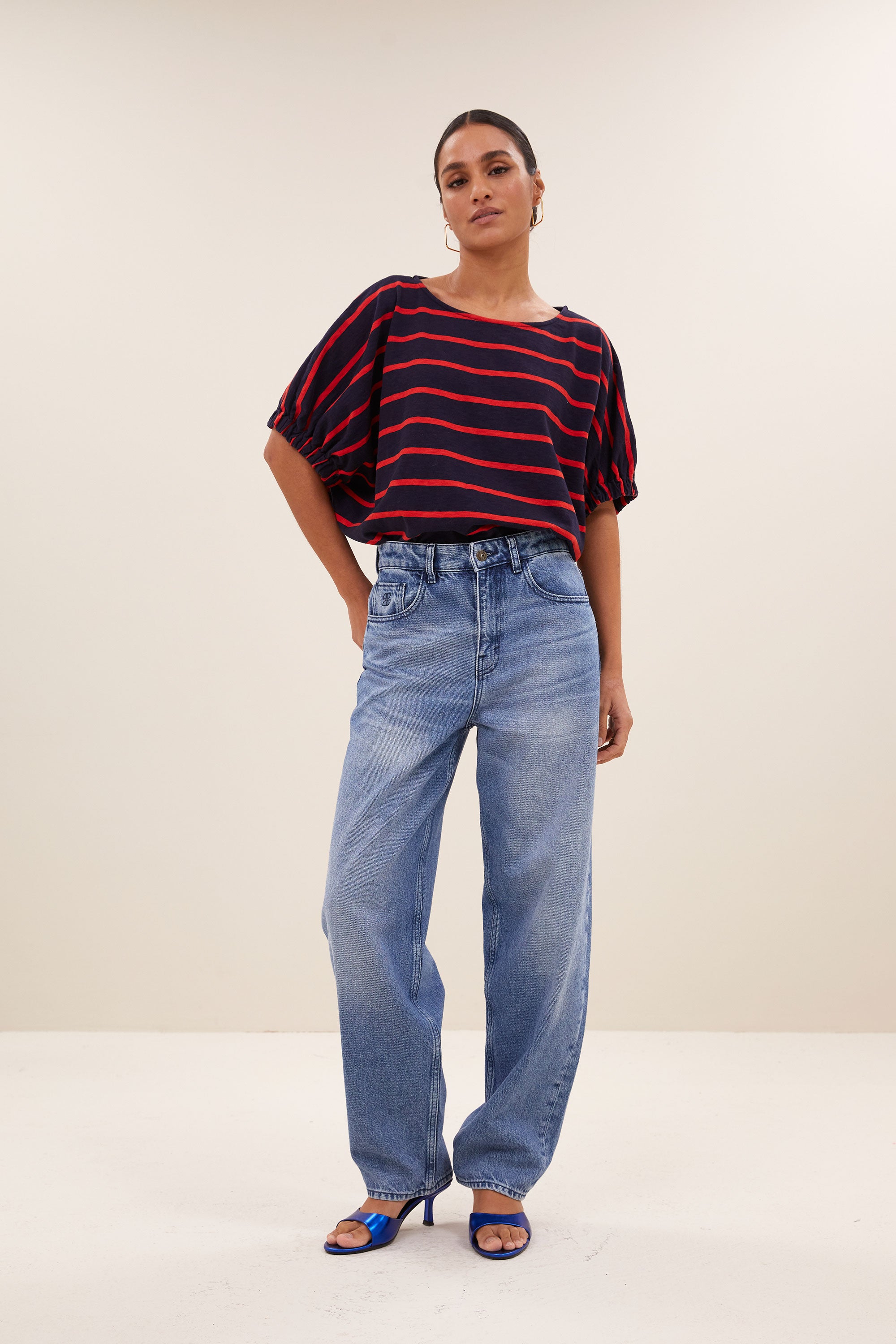 merle heavy flame stripe top | french stripe