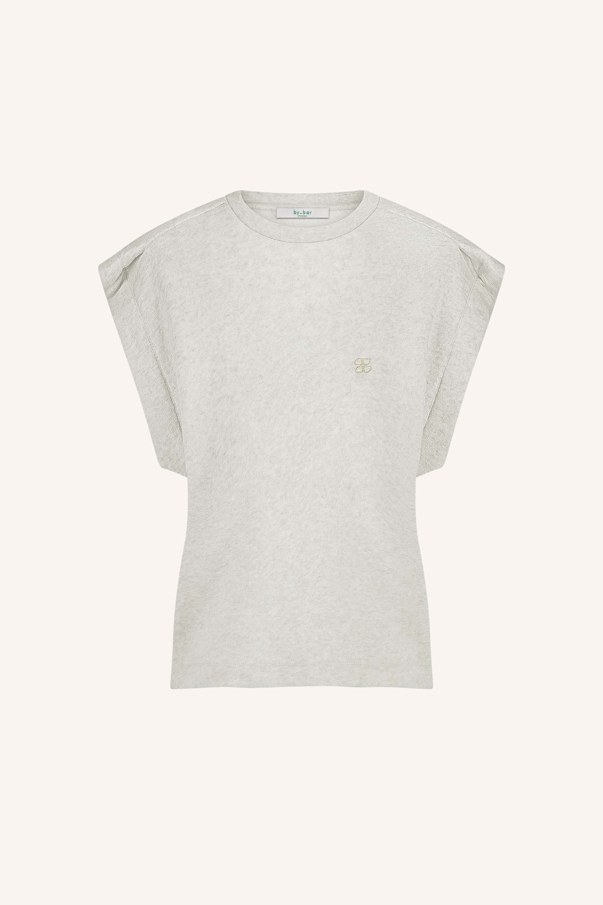 mason pleats top | light grey melee