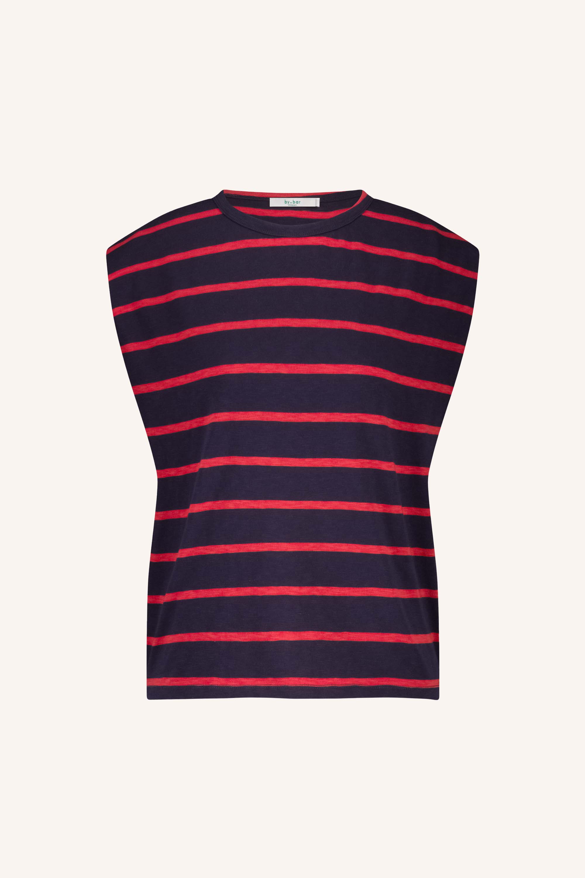 top - diede heavy flame stripes top - french stripe - by-bar