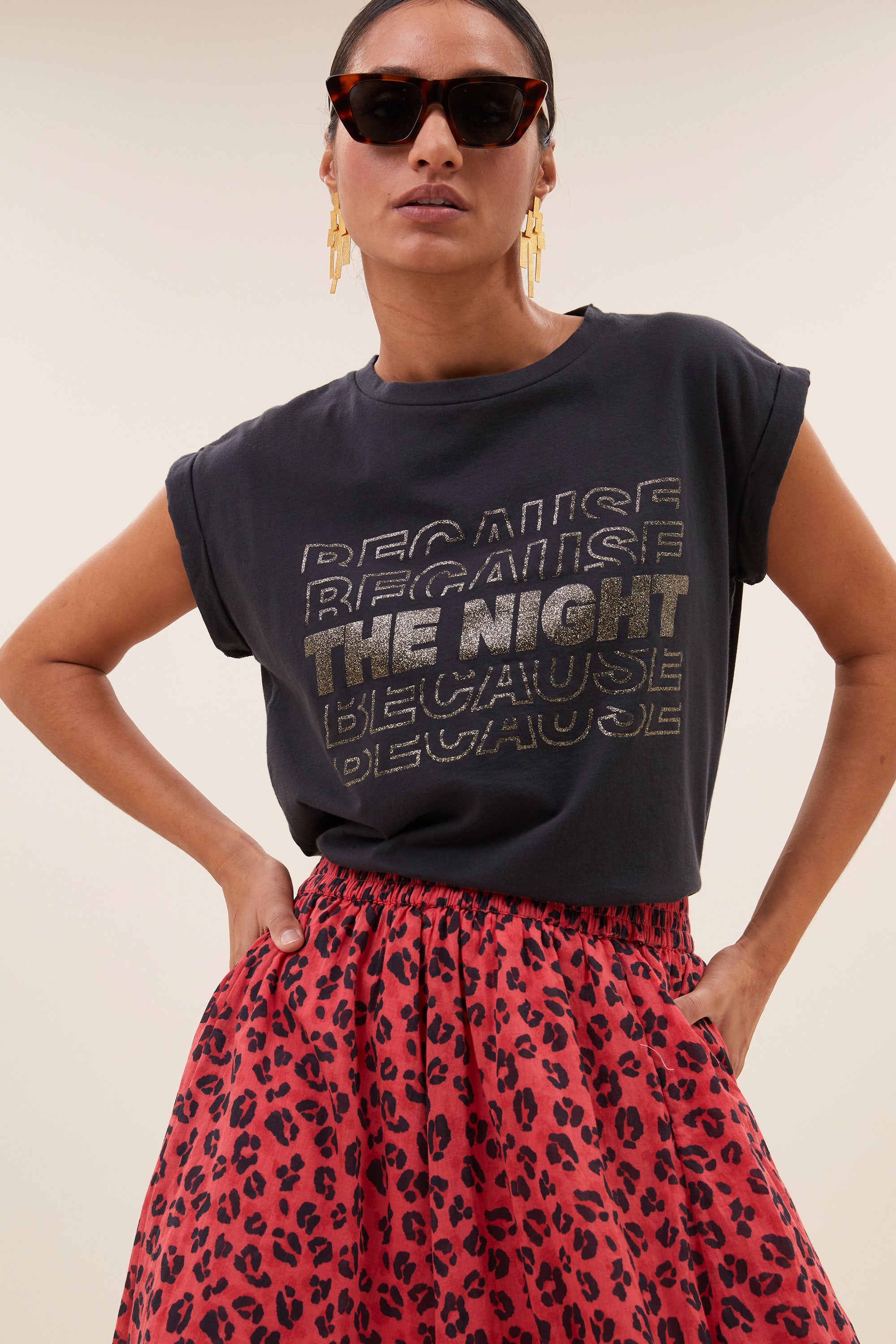 thelma nights top | jet black