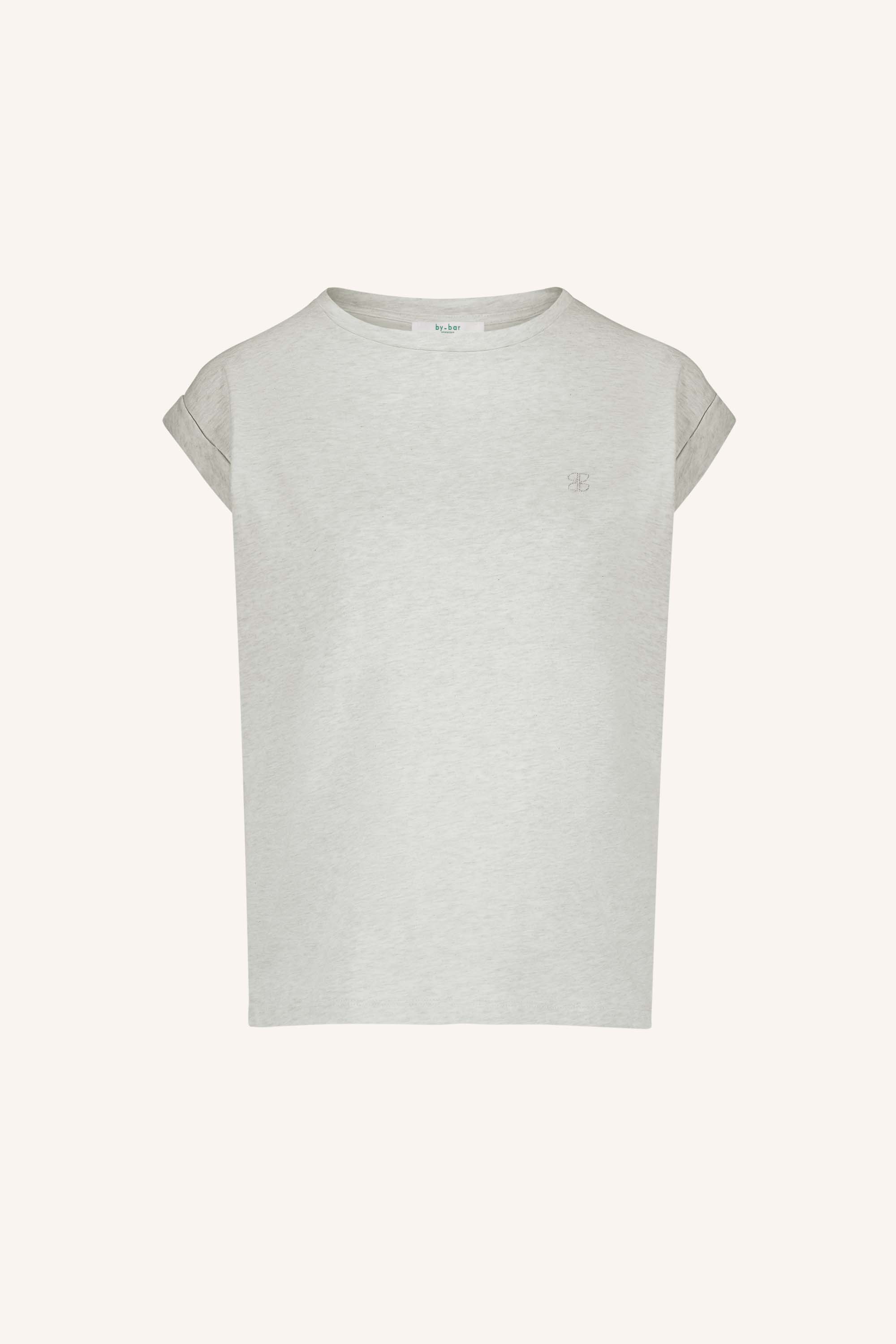 top – thelma mirror top - light grey melee – by-bar