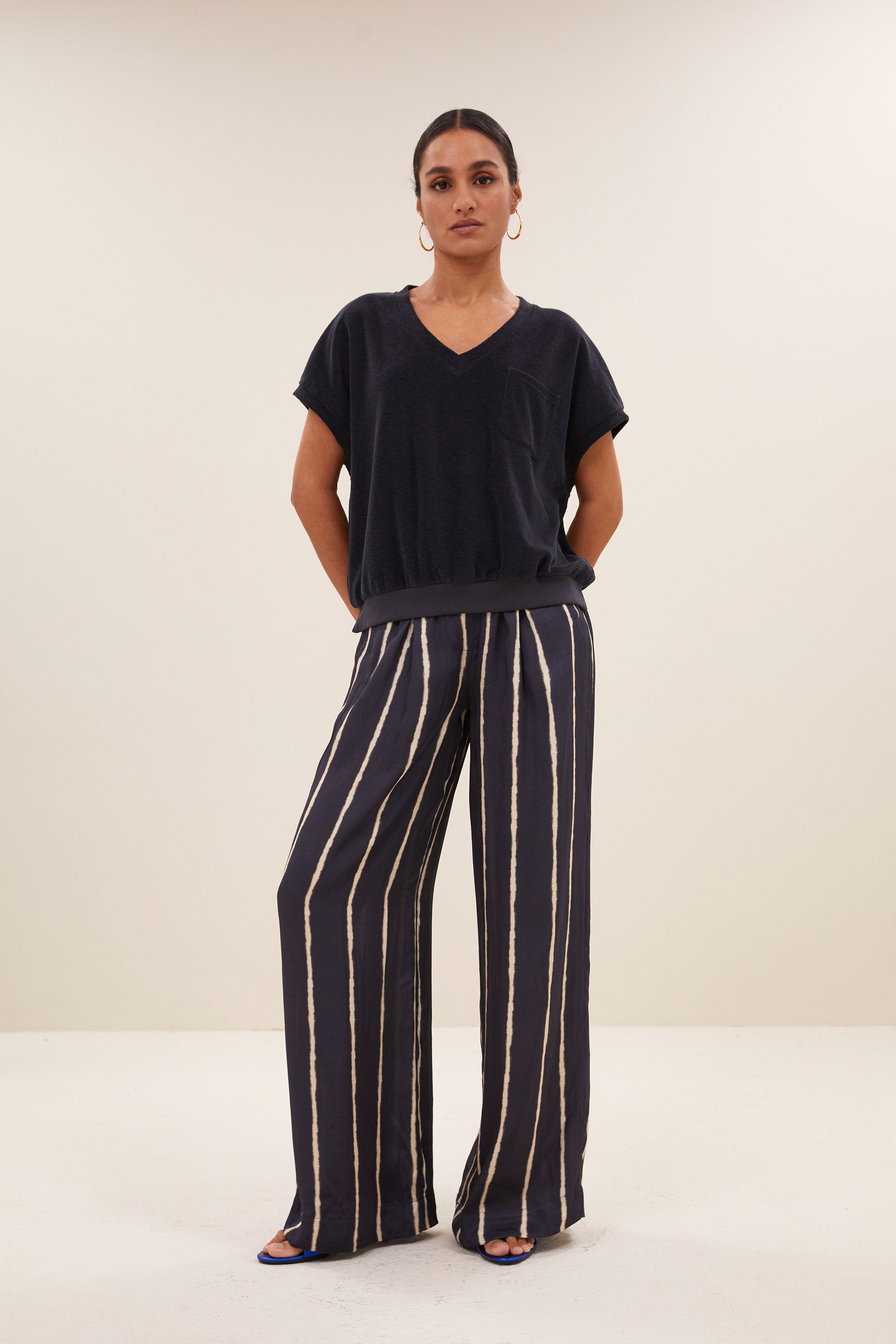 top – tyler slub top - jet black – by-bar