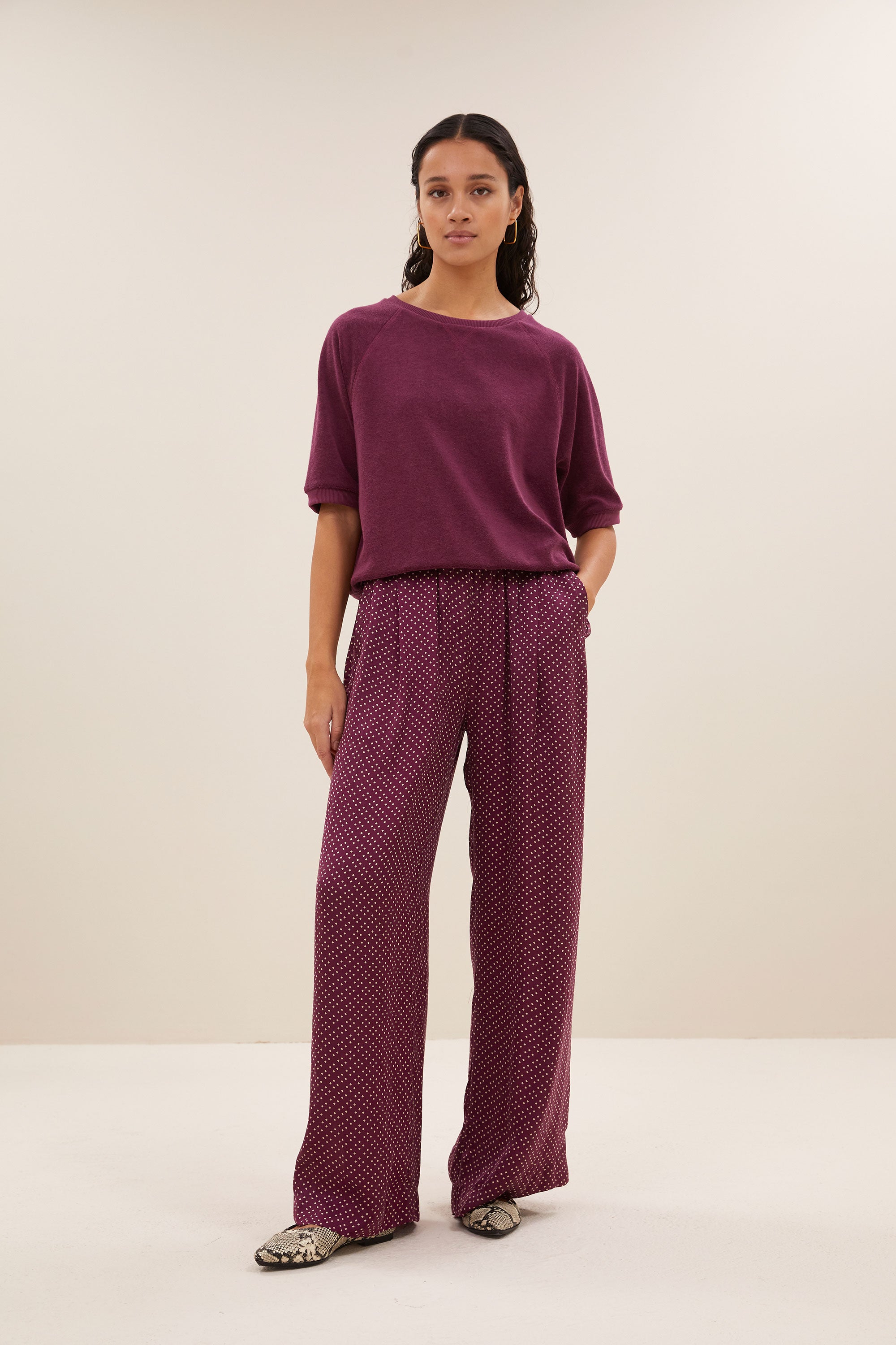 top – neva slub top - grape wine – by-bar