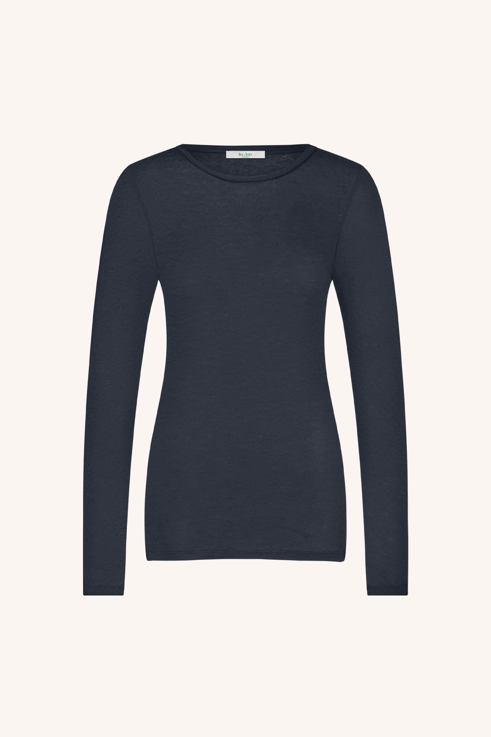 basic ls wool top | midnight