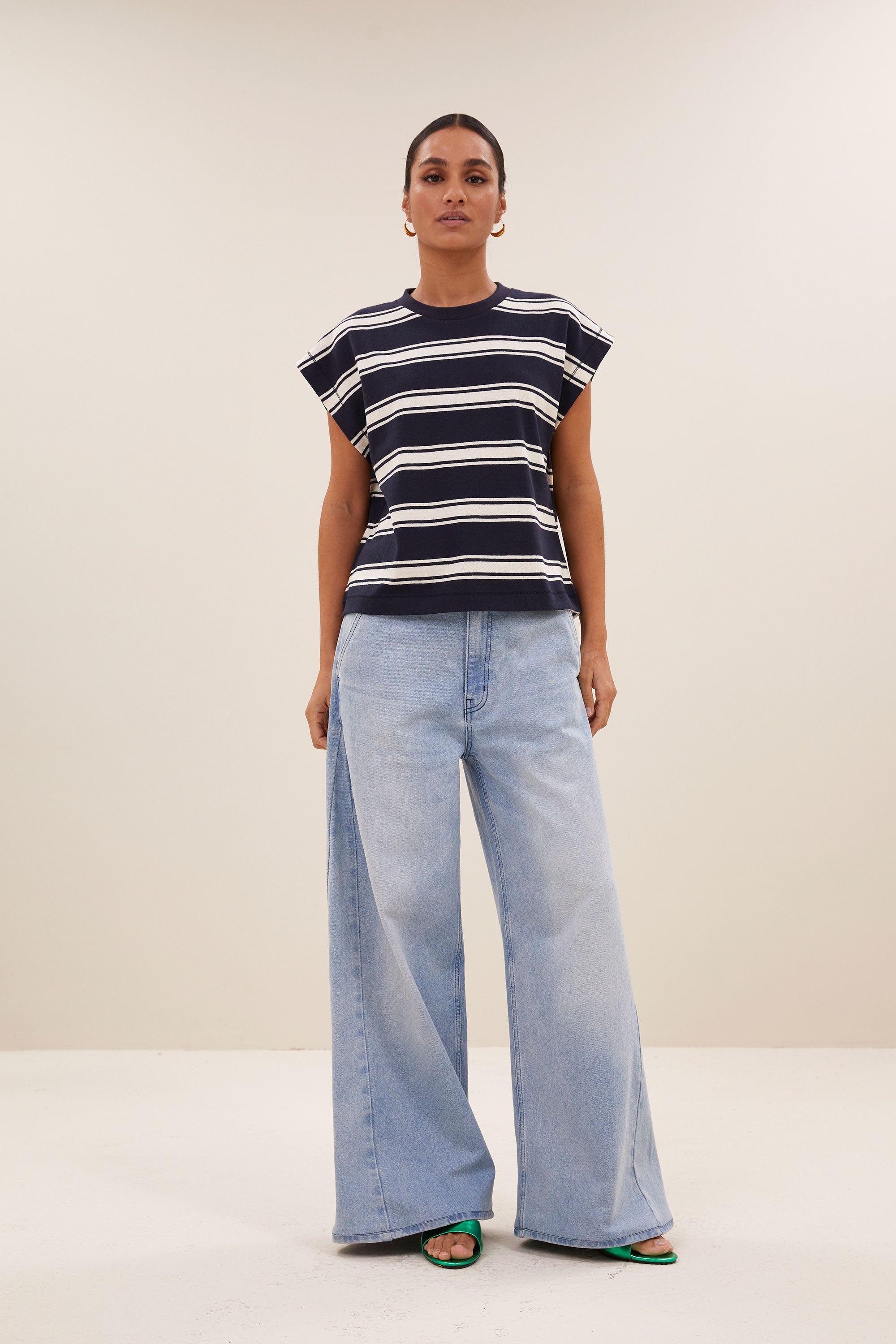 top – mason stripe top - grain navy stripe – by-bar