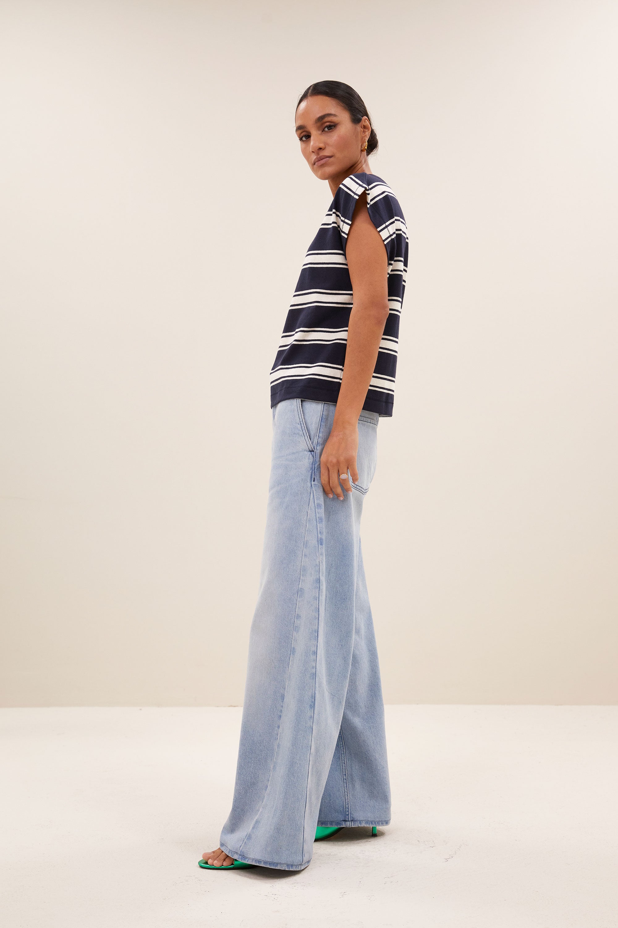 top – mason stripe top - grain navy stripe – by-bar