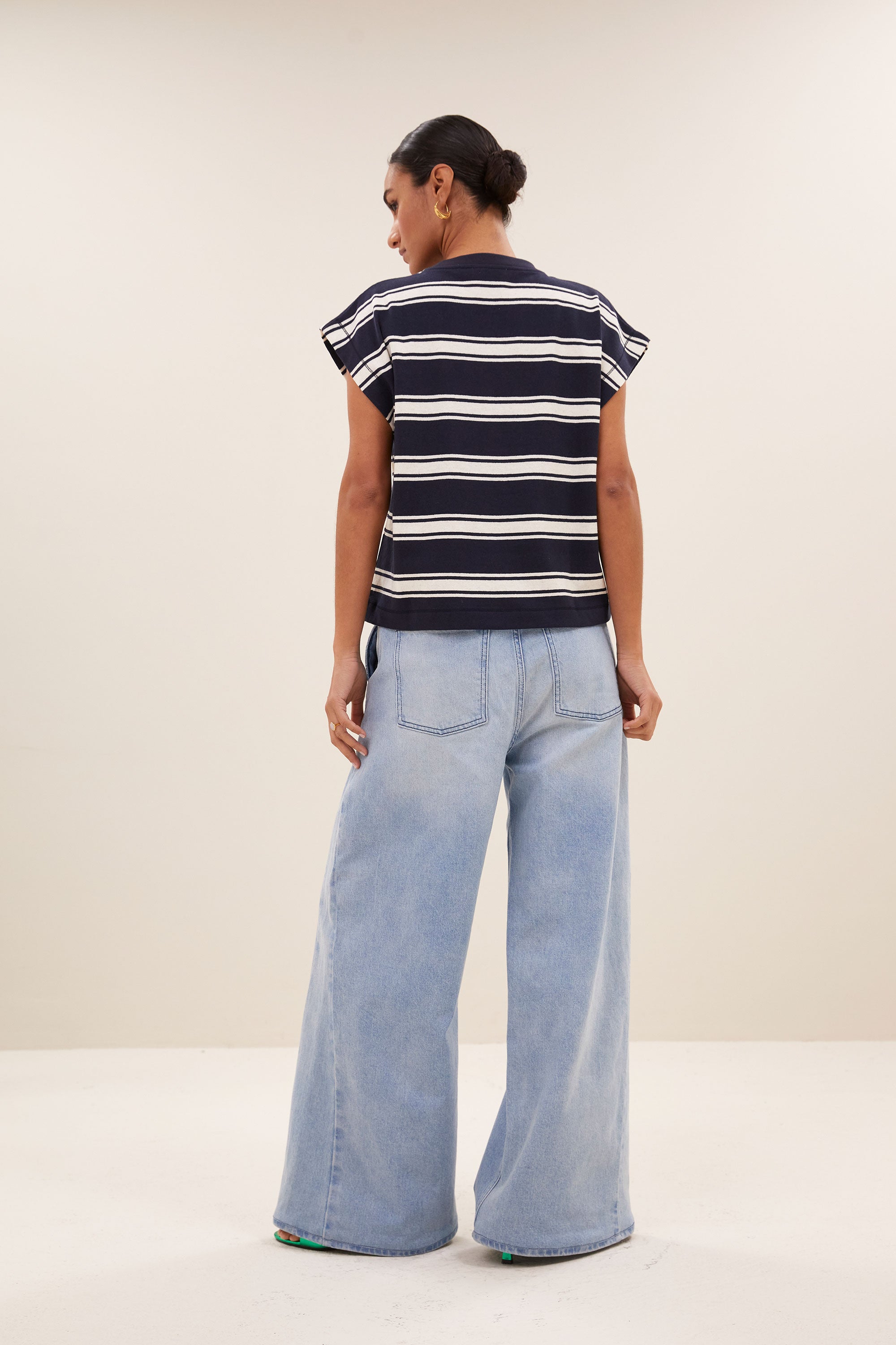 top – mason stripe top - grain navy stripe – by-bar