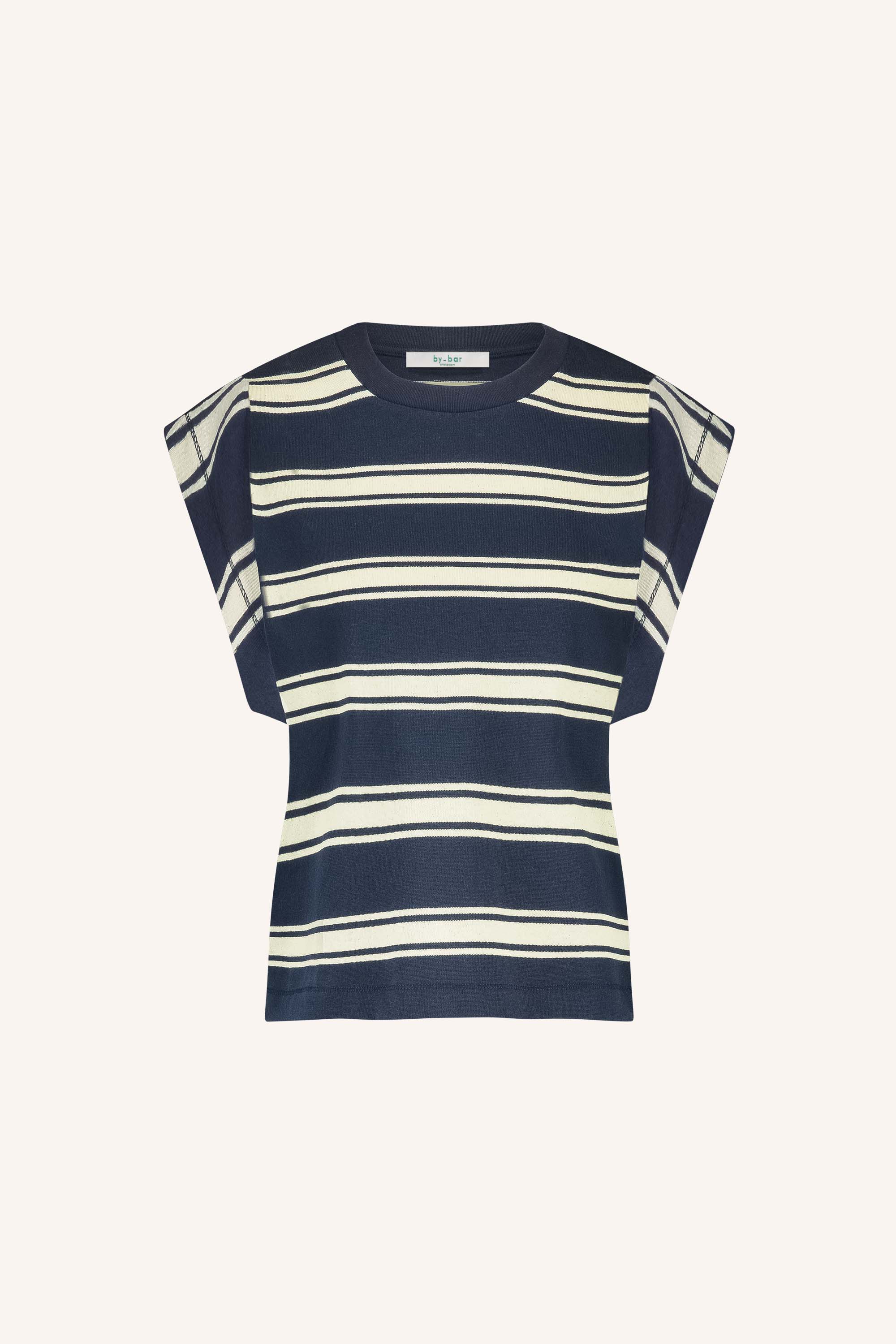 mason stripe top | grain navy stripe
