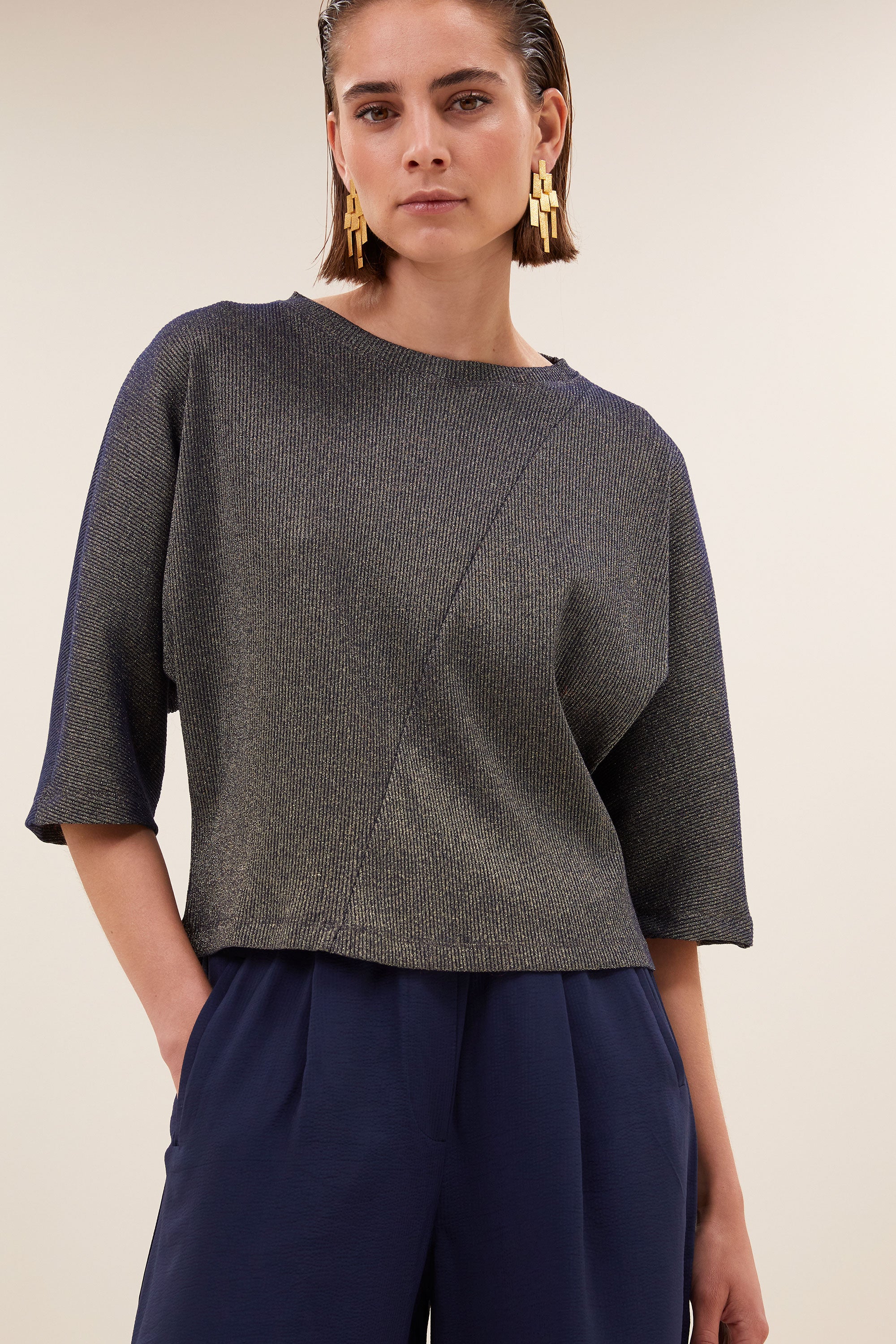 kae sparkle top | gold