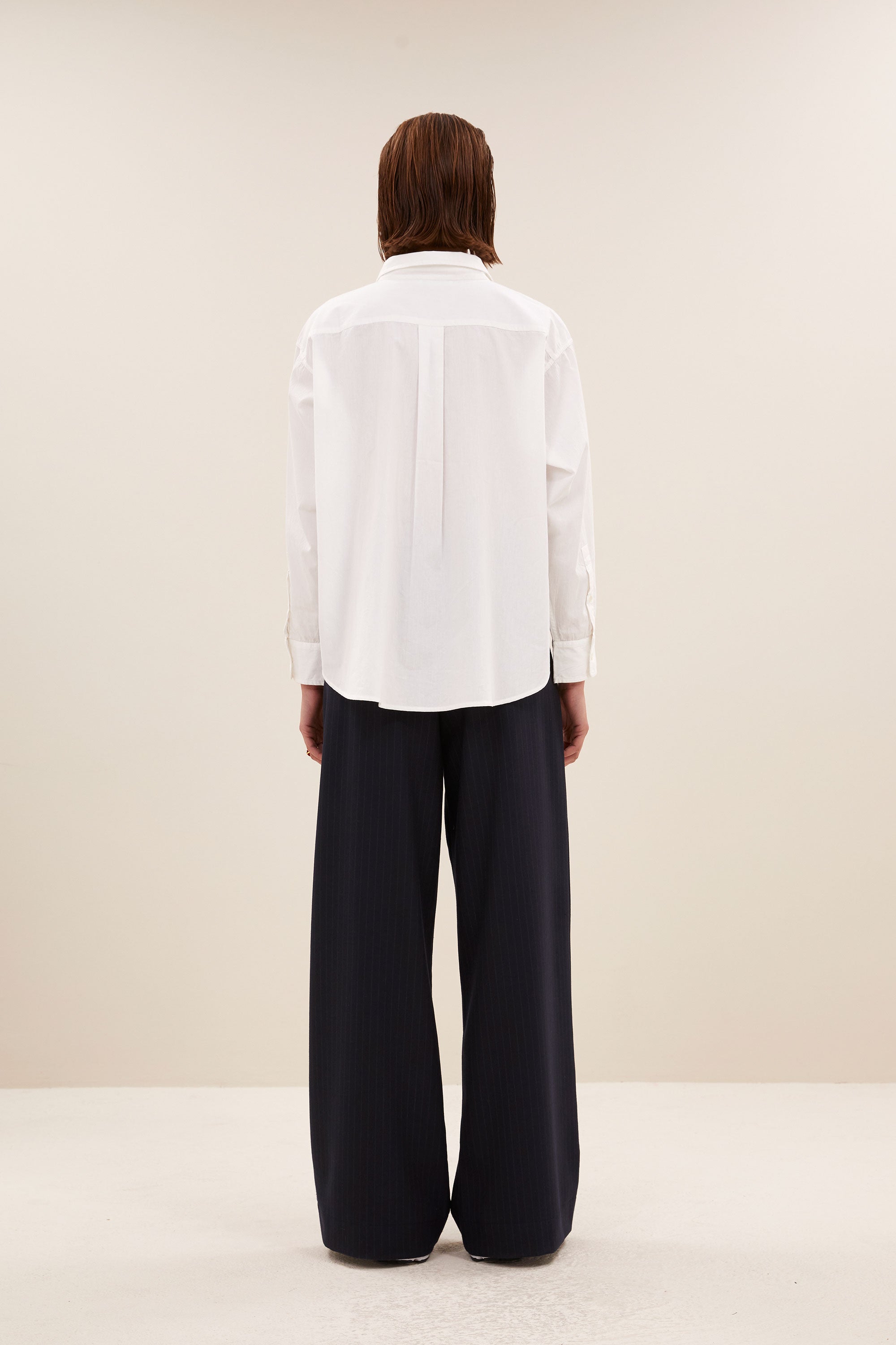 blouse – flo poplin blouse - white – by-bar