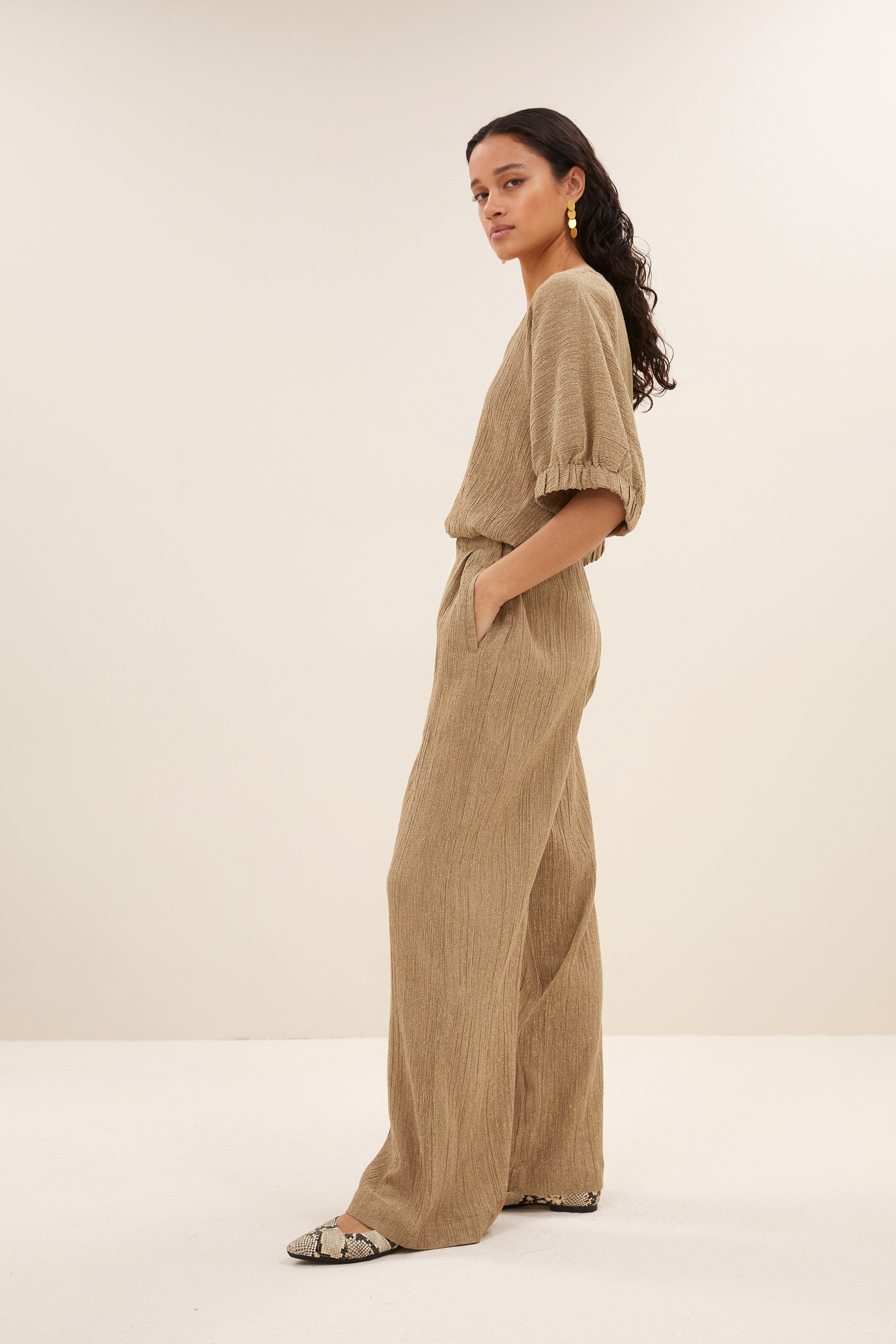 mabel lurex blouse | gold