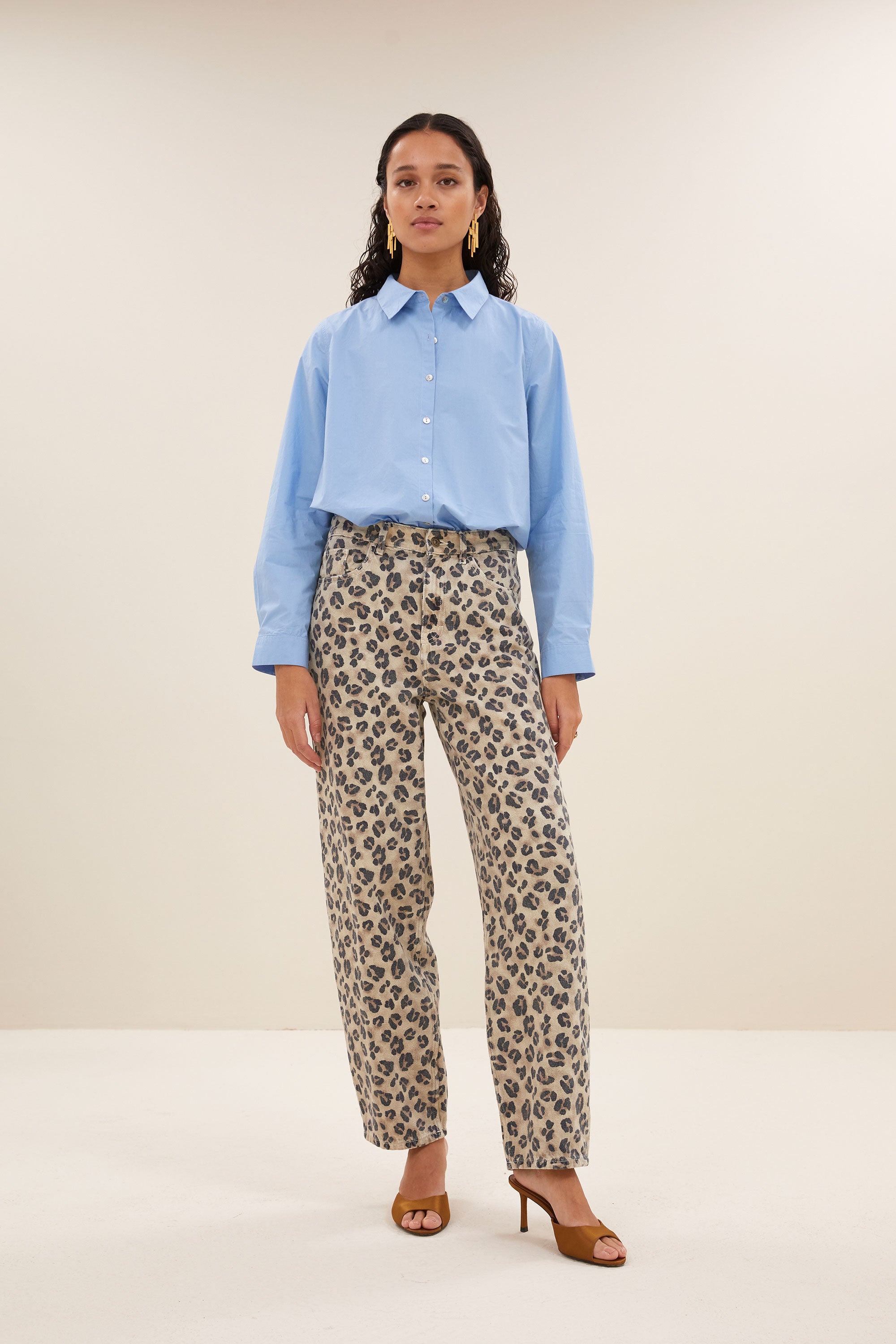 blouse – joly poplin blouse - sky blue – by-bar