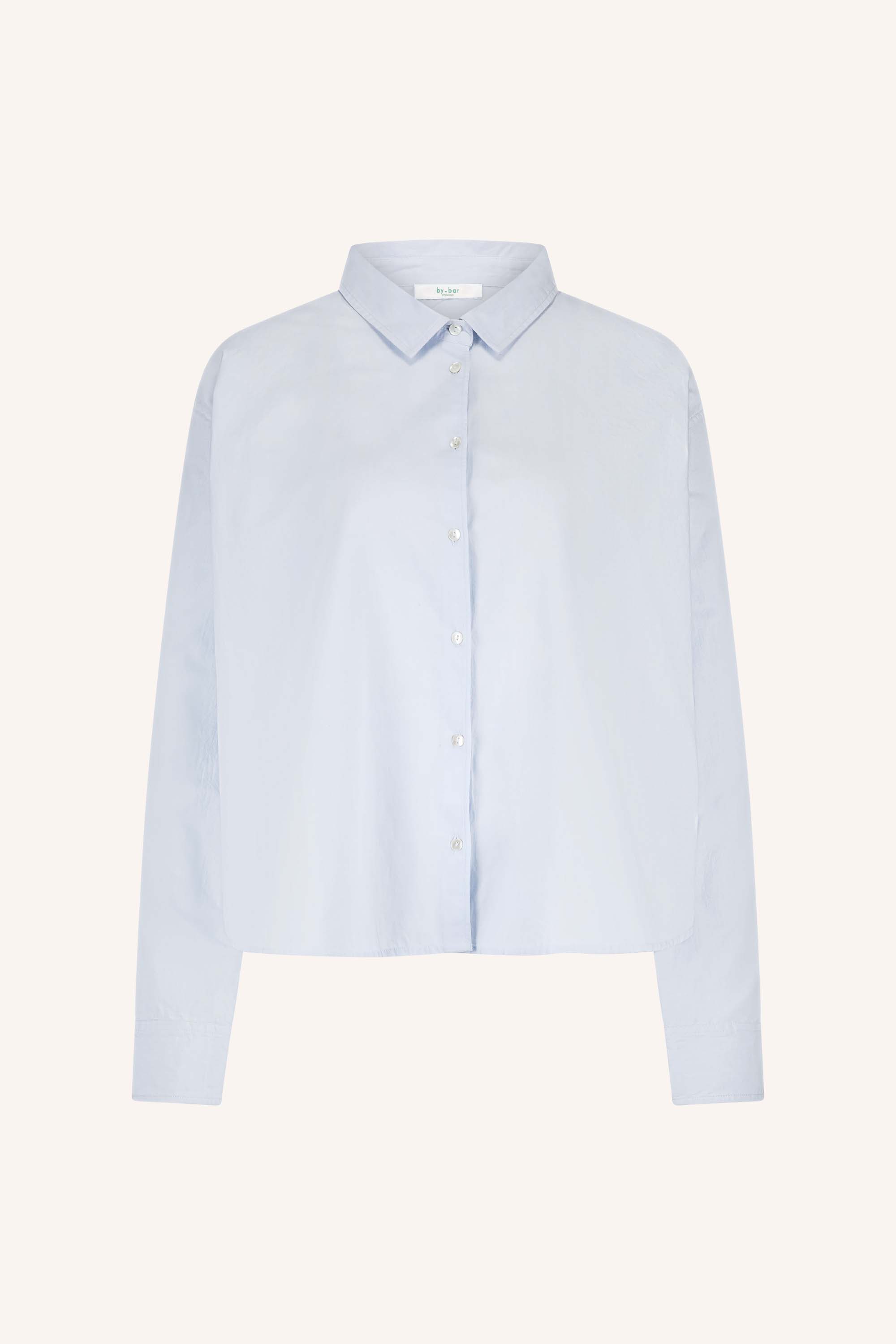 blouse – flo chambray blouse - light blue – by-bar