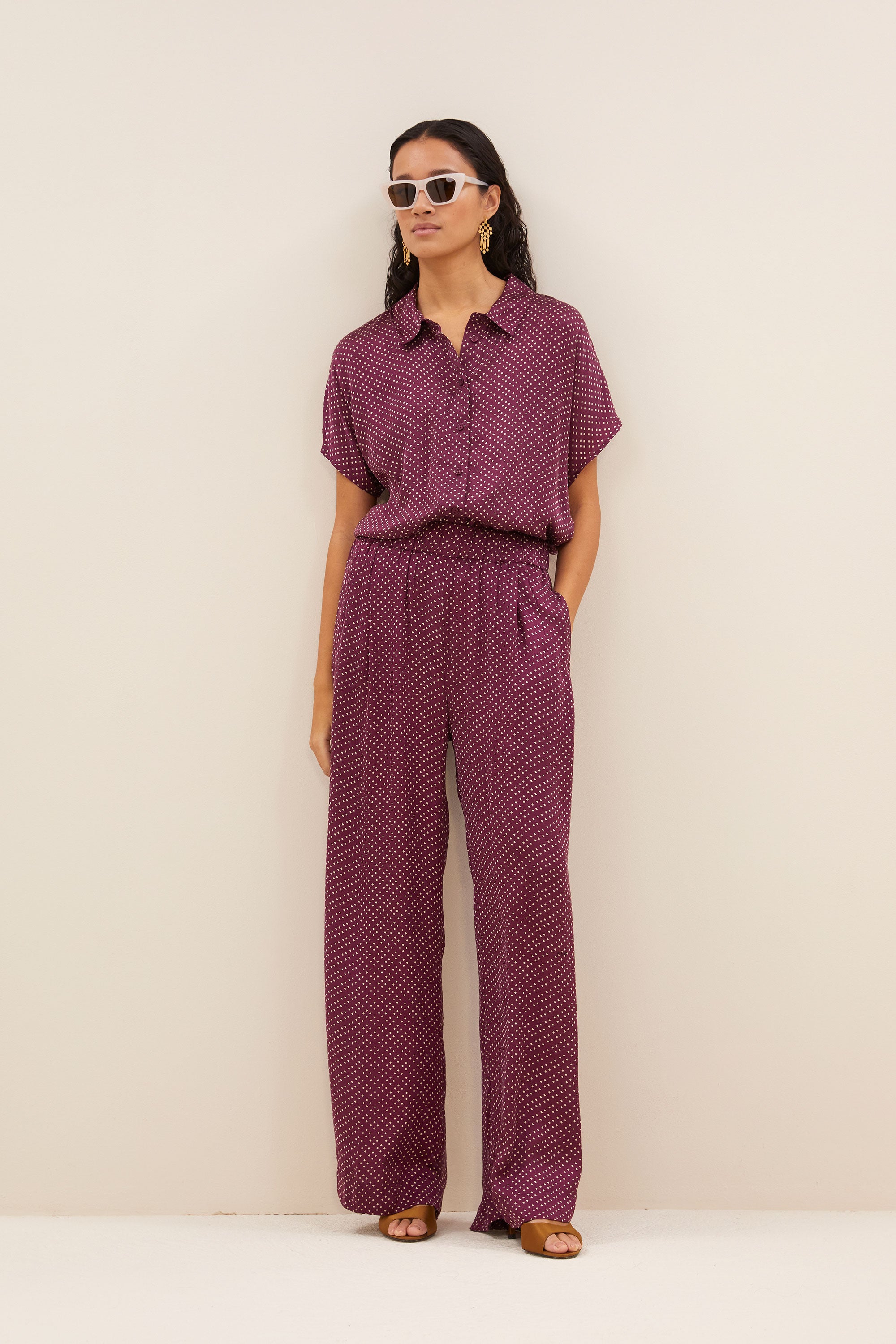 karly pixel blouse | pixel print