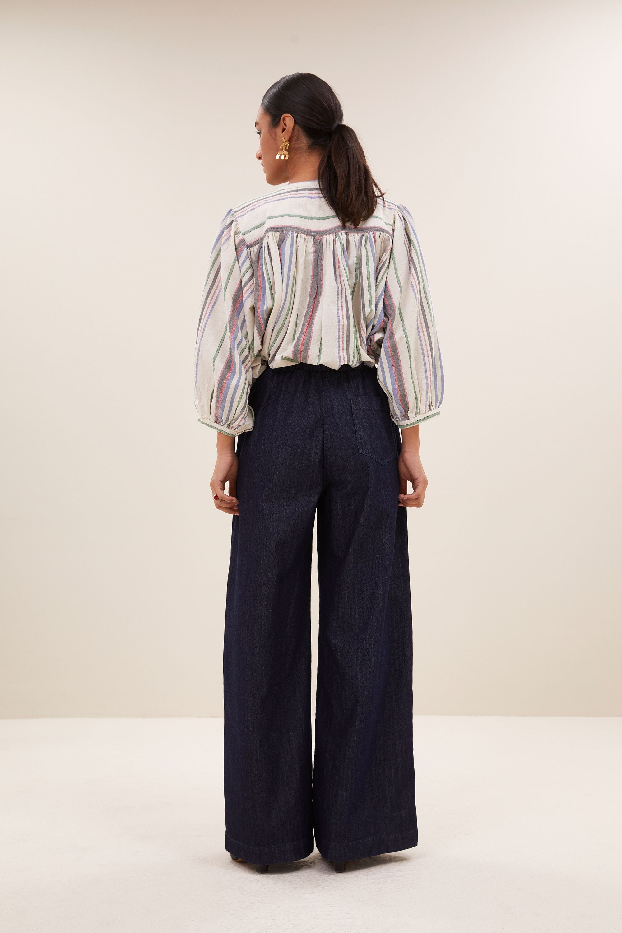 becky colored lurex blouse | colored lurex stripe